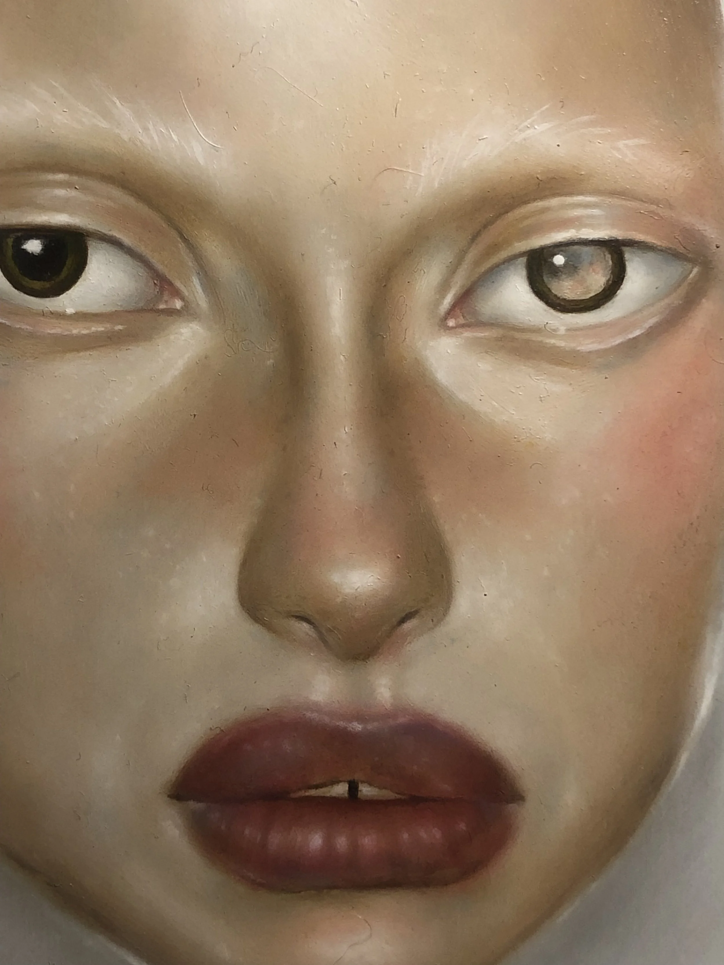 Milk (detail) - oil on aluminum (2024)