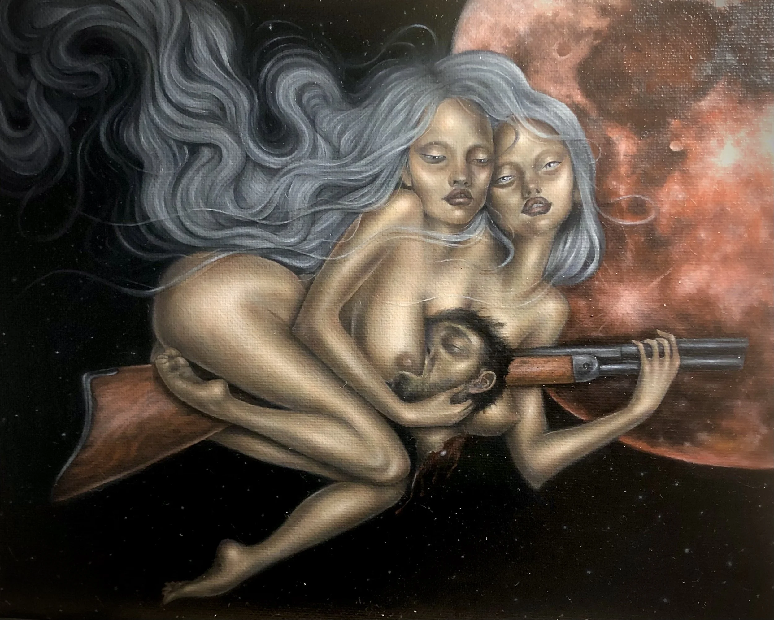 Paraphilia Nymphs - oil on canvas (2022)