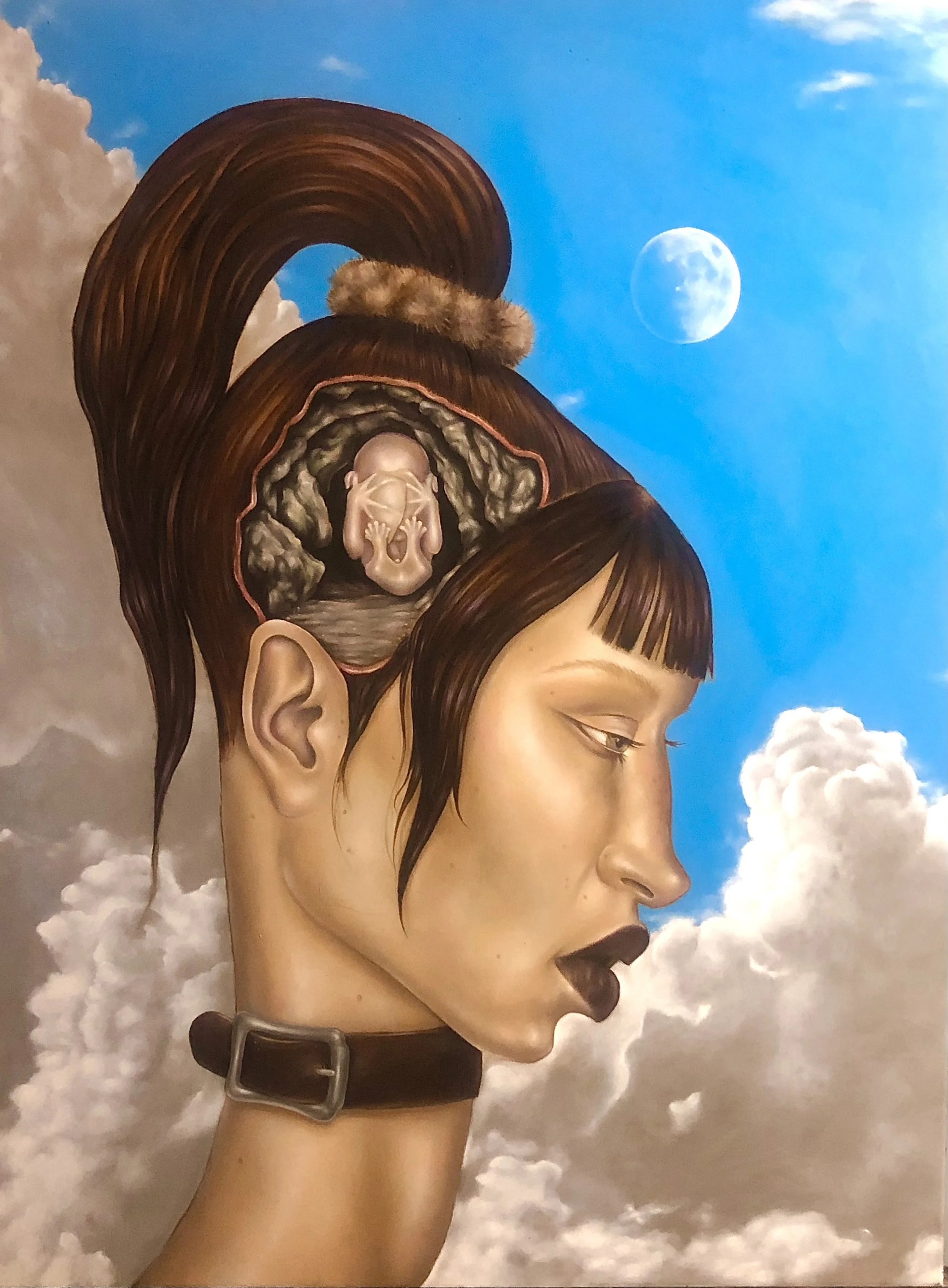 Bat Mother - oil on aluminum (2023)
