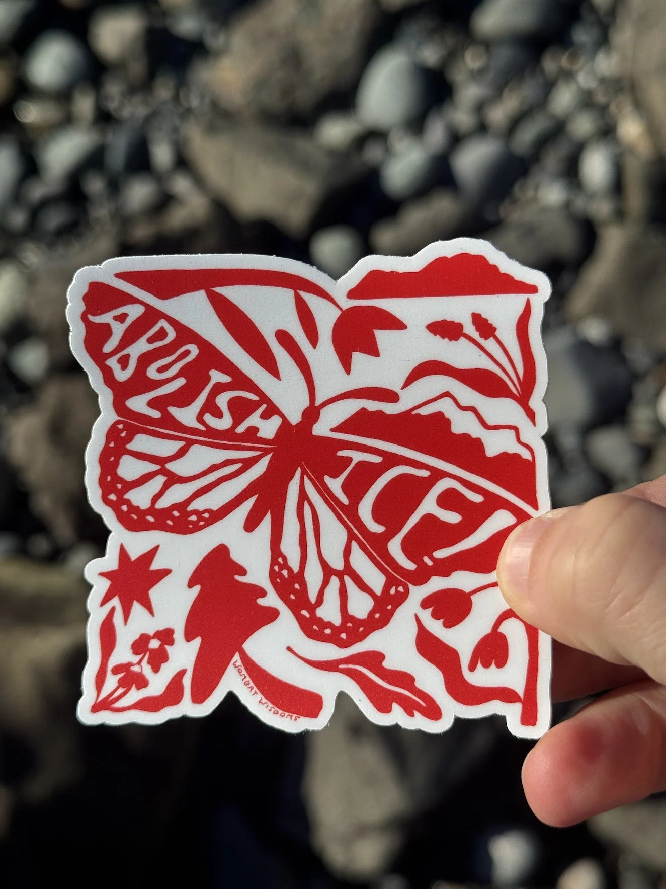 Abolish ICE butterfly sticker