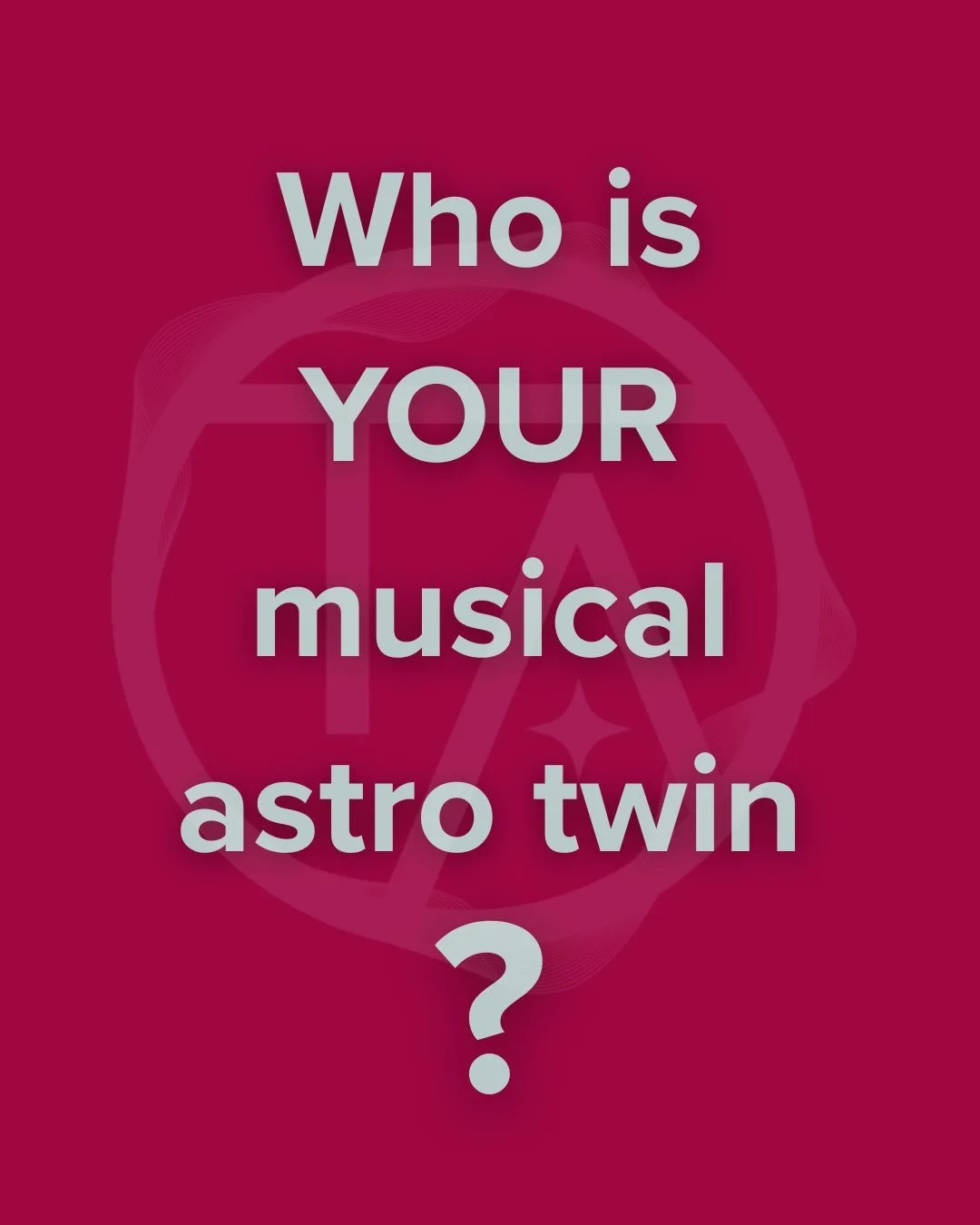 Ever feel like an artist understands you?

That&rsquo;s not random &mdash; it&rsquo;s often a reflection of similar astrology.

Every birth chart carries a distinct emotional pattern and musicians naturally embody these patterns in their music. 
For 
