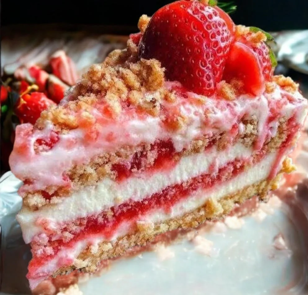 Strawberry Crumb Cheesecake Delight