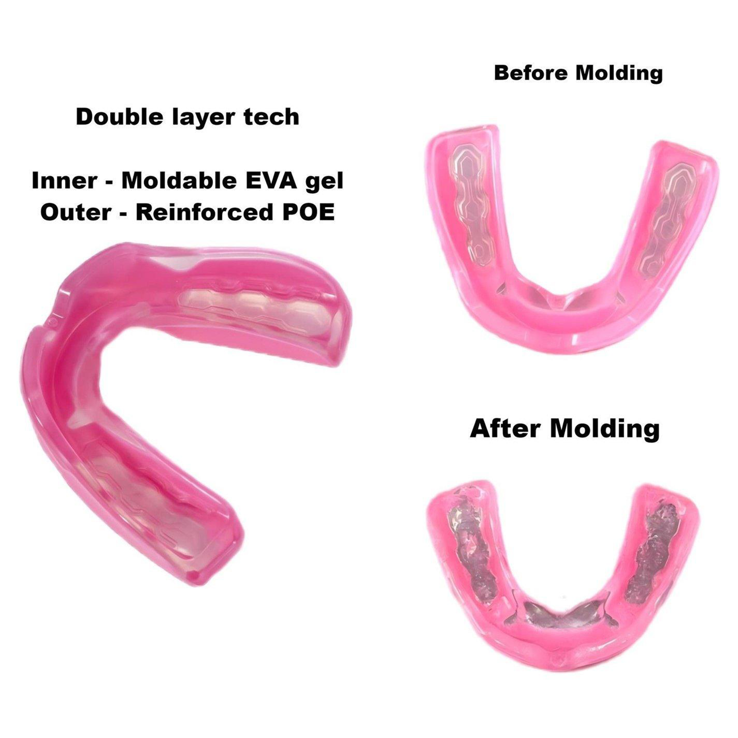 Sondico Ergo Fit Gel Mouthguard - Pink