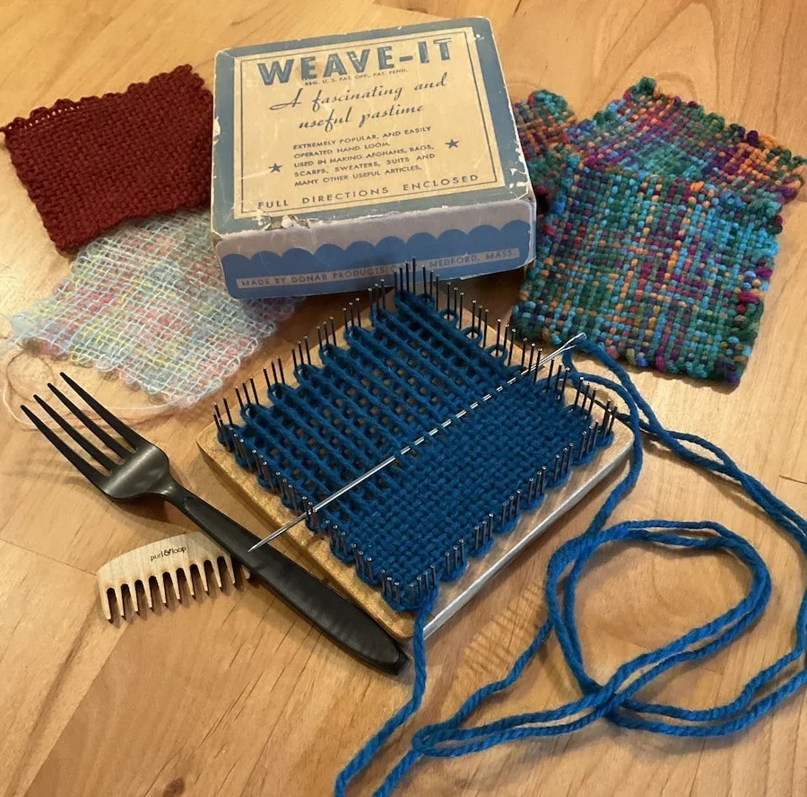 Vintage Pin Loom Weaving
