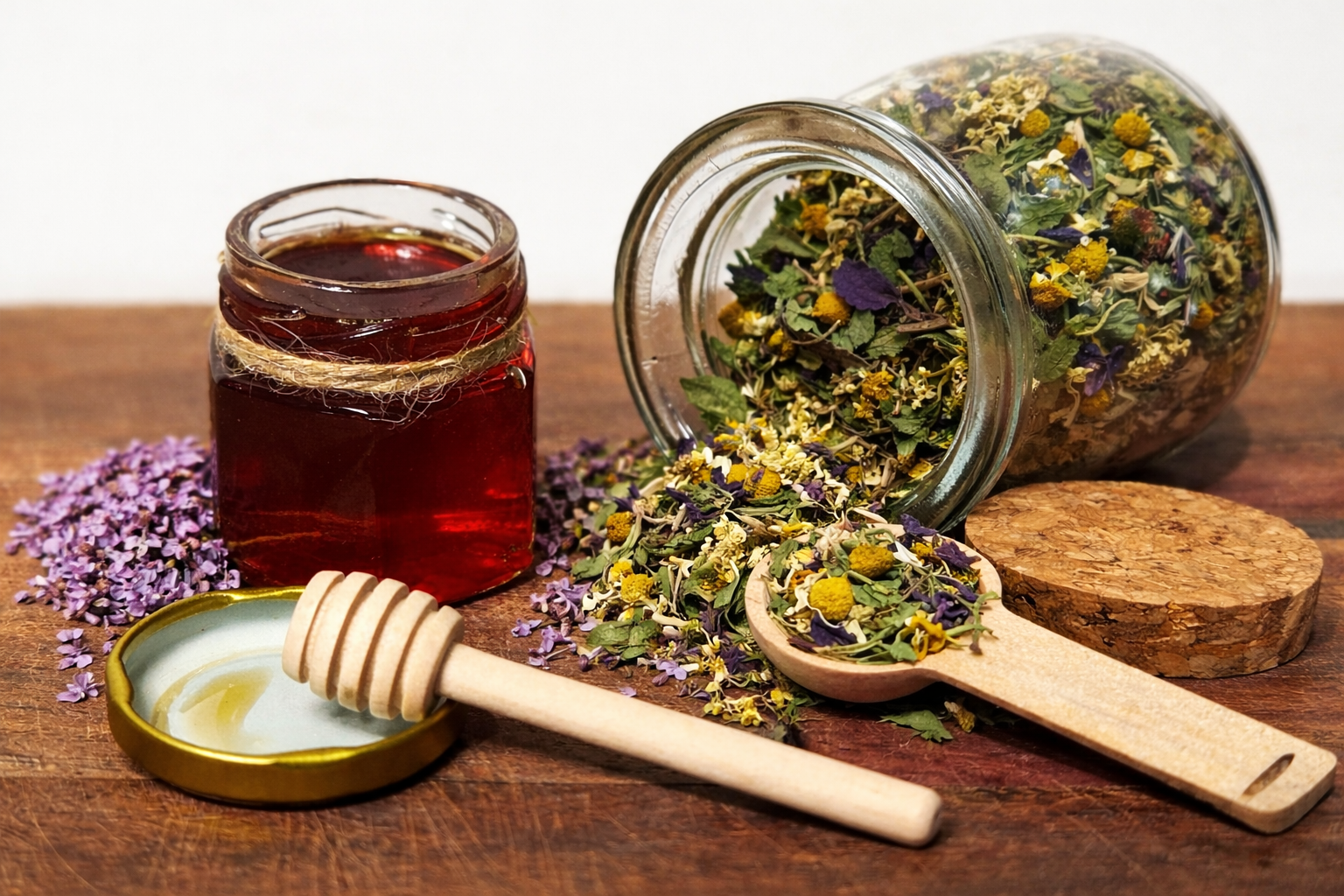 Wild Meadow Ritual Pair | Spring Tea & Lilac Honey