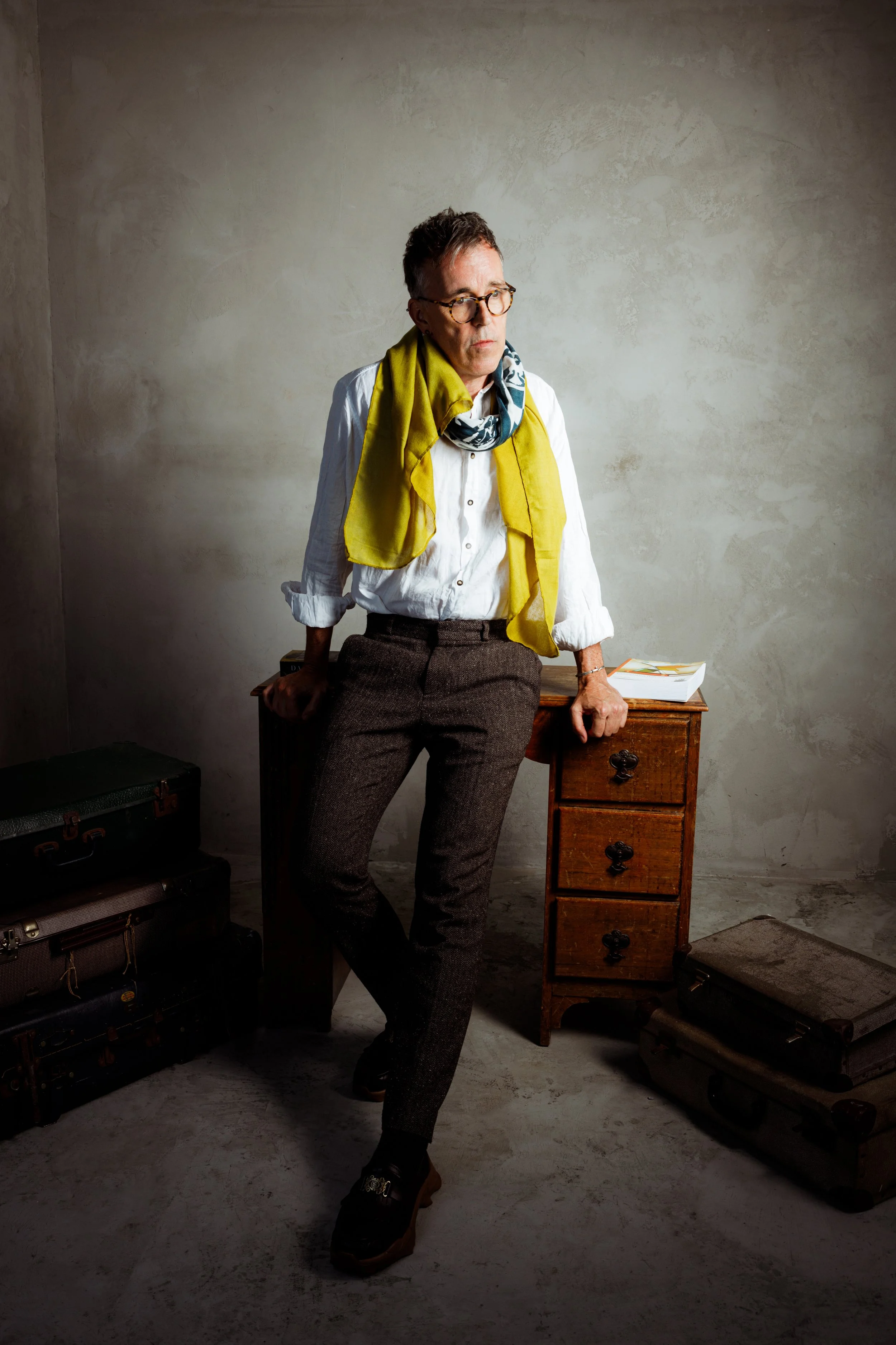 Matt sitting on desk