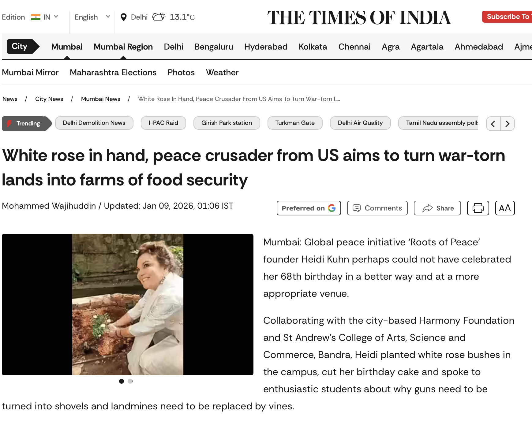 Heidi Kuhn The Times of India