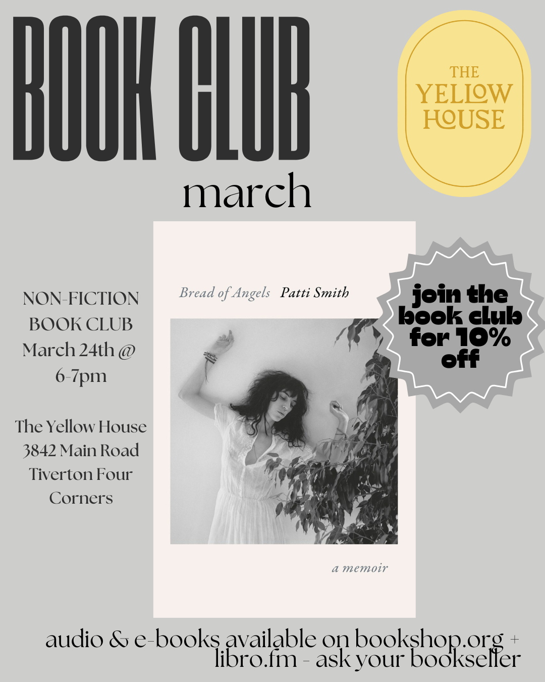 Non-Fiction Book Club: March - Bread of Angels