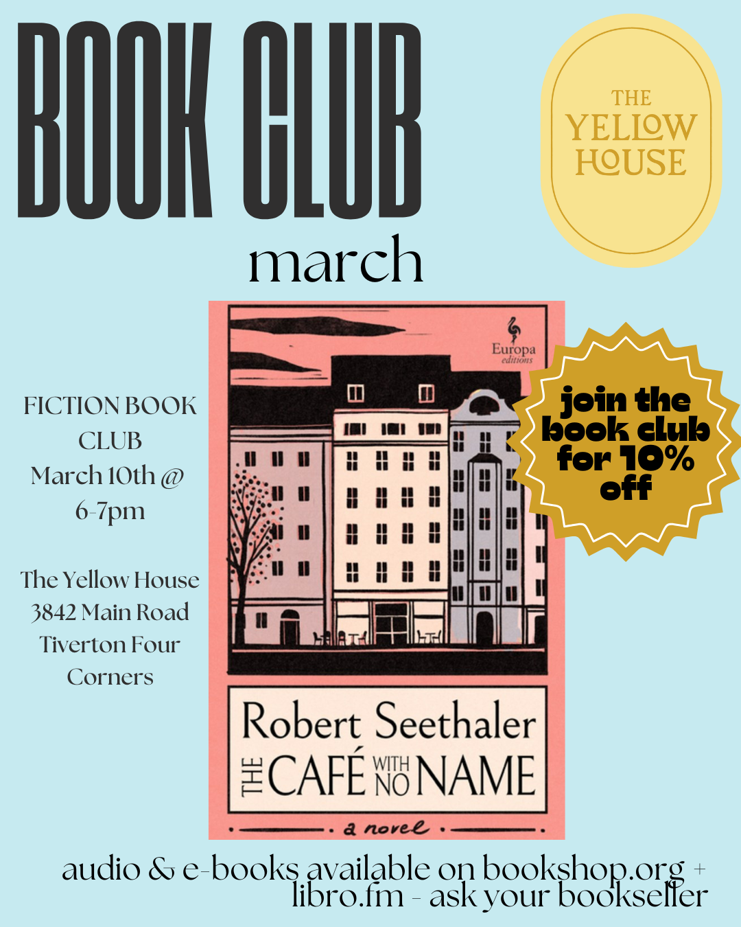 Fiction Book Club: March - The Café with No Name