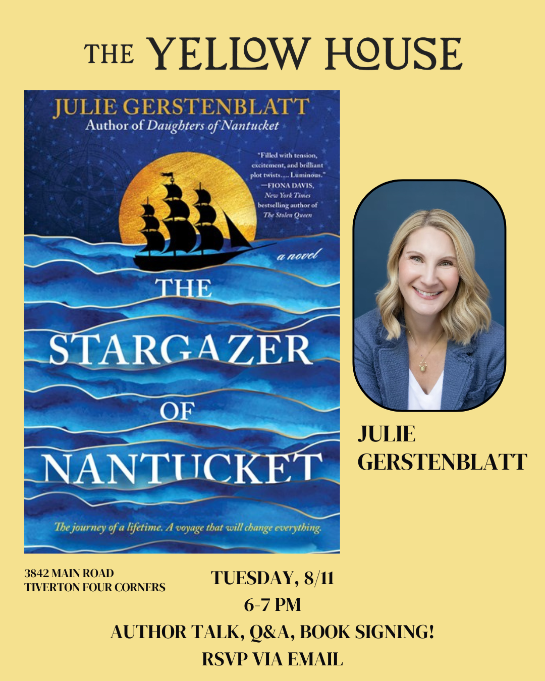 Author Event w/Julie Gerstenblatt ‘The Stargazer of Nantucket’