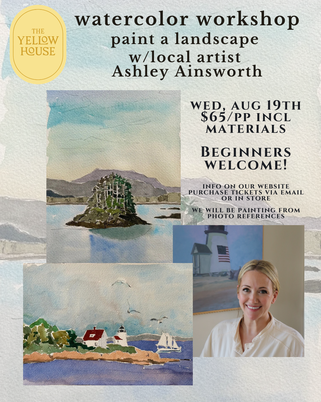 Watercolor Workshop: Landscapes with Local Artist Ashley Ainsworth