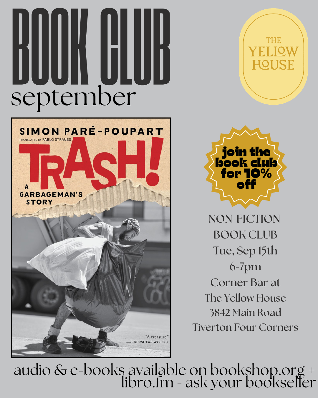 Non-Fiction Book Club: September - Trash!