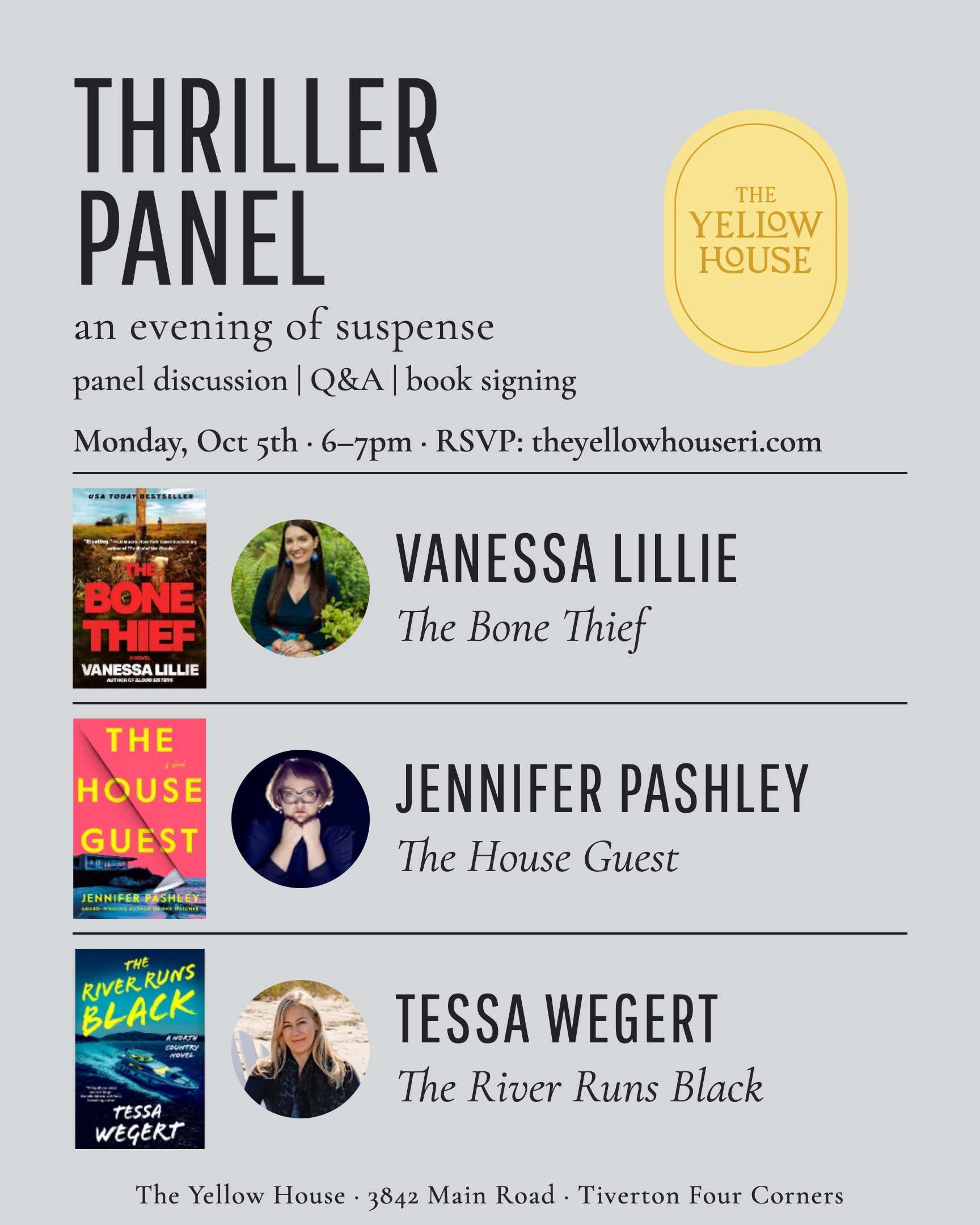 Thriller Panel Discussion!