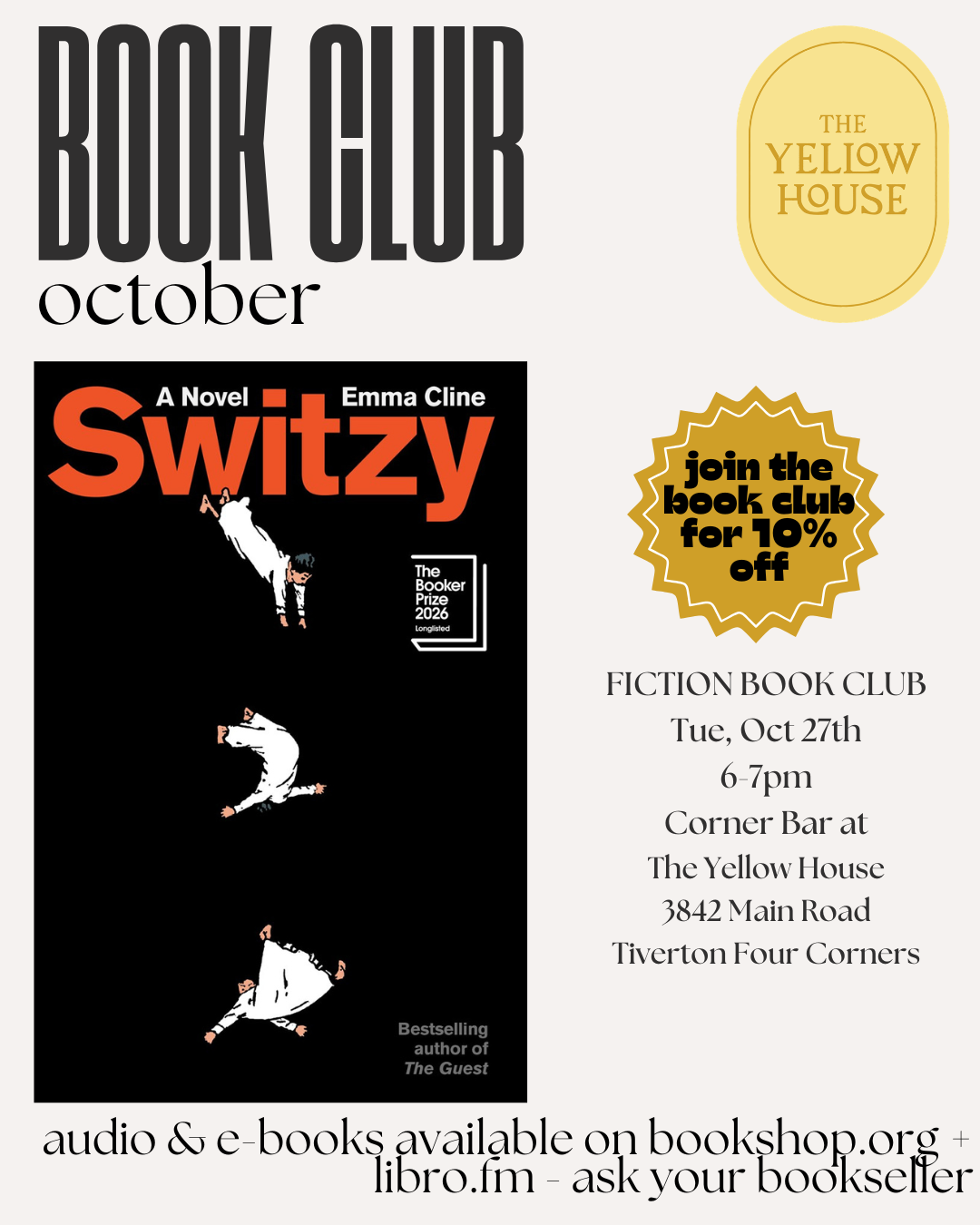 Fiction Book Club: October - Switzy