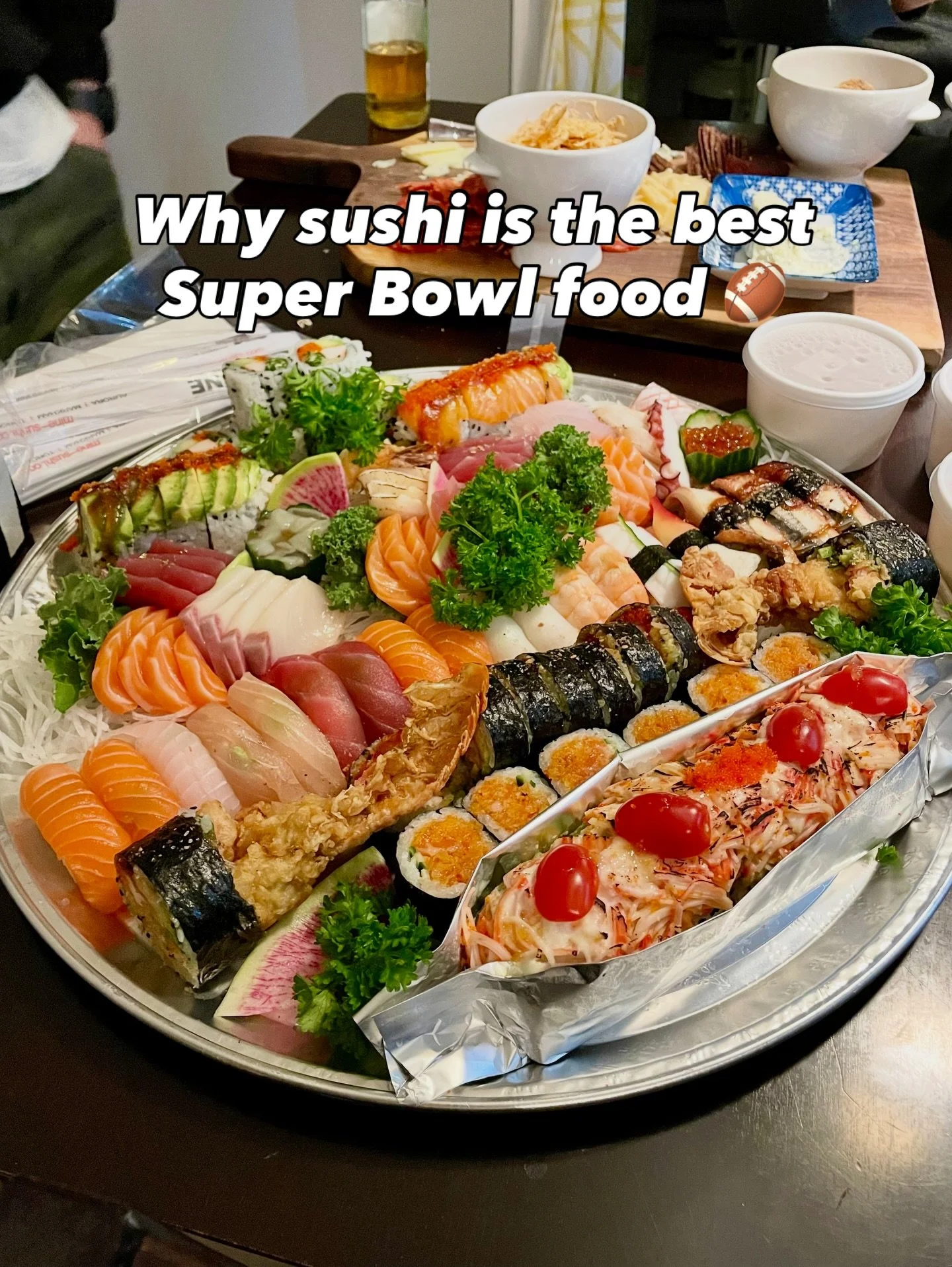 sushi will always be a winner 🏆 

order your platter today &amp; enjoy your Super Bowl with us! 

Who do you guys got winning?

Markham Location
Dine In, Takeout &amp; Catering
📍 8865 Woodbine Avenue, Markham, L3R 5G1
📞 (905) 470-1688
🍱 Lunch | 1