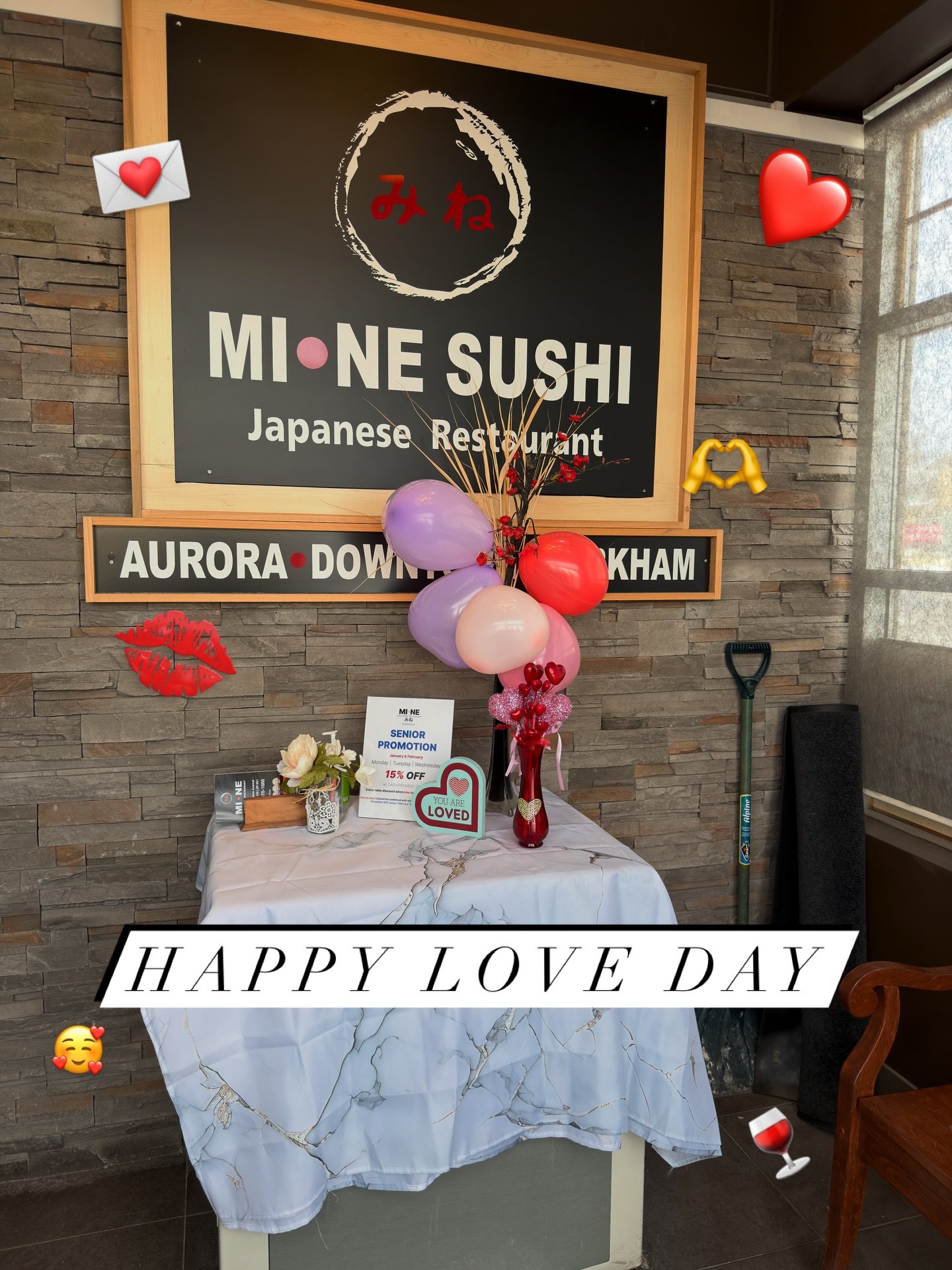 happy Valentine&rsquo;s Day! ❤️ 

lots of love to all of you! we appreciate your ongoing support and company 💌

come and see us tonight 

Dine In, Takeout &amp; Catering
📍 8865 Woodbine Avenue, Markham, L3R 5G1
📞 (905) 470-1688
🍱 Lunch | 11:30am 