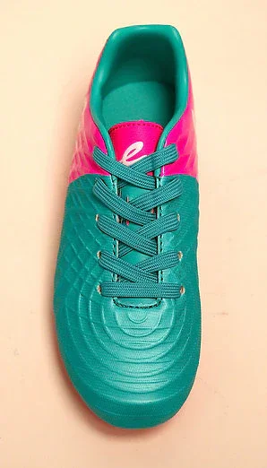 Eletto Lazarro II Jr Turquoise NeonPnk cleats 3.webp