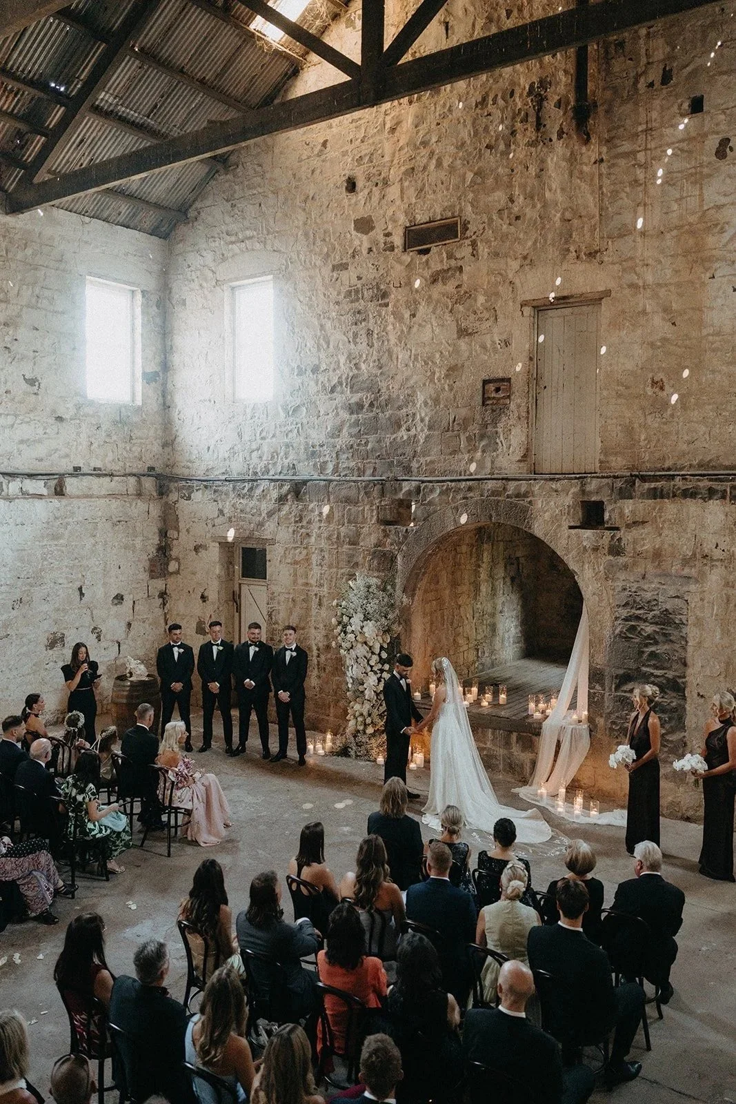 Amanda Saliba Melbourne marriage celebrant officiating a wedding ceremony at Provenance Wines Geelong.