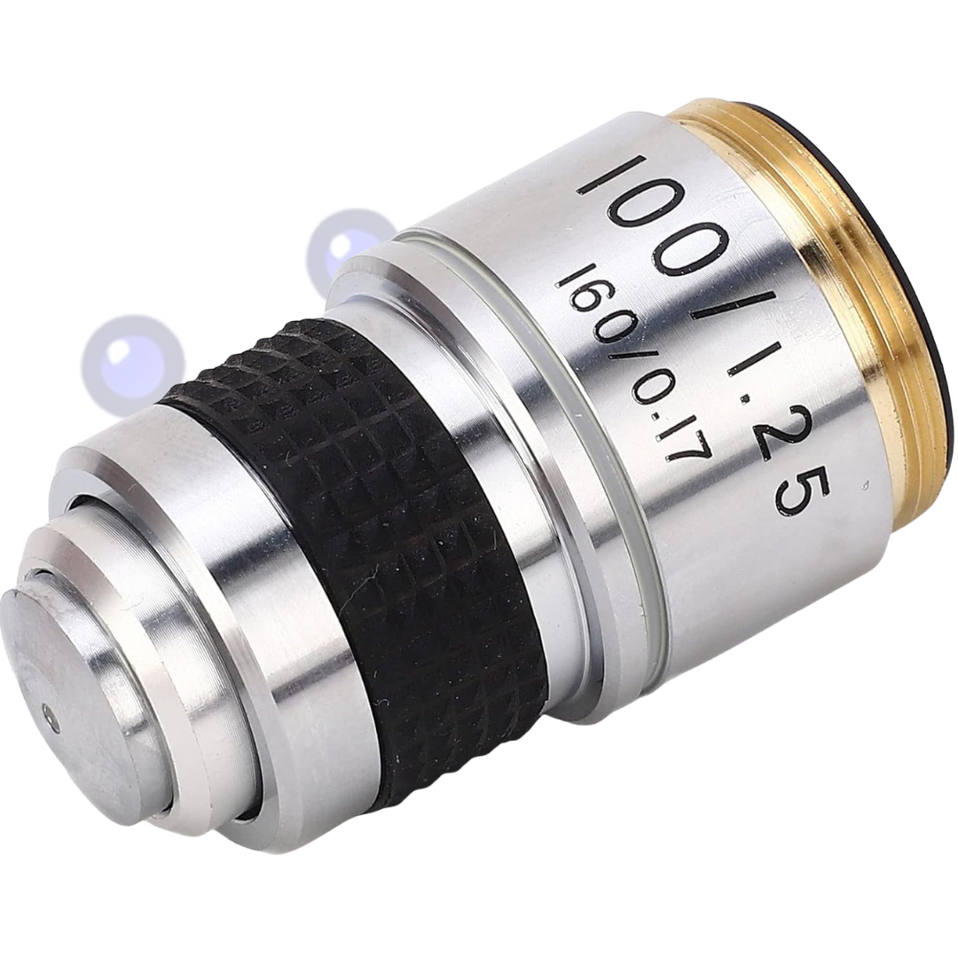 Objetivo de Microscopio 100X RMS Profesional – Repuesto de Alta Resolución para Laboratorio