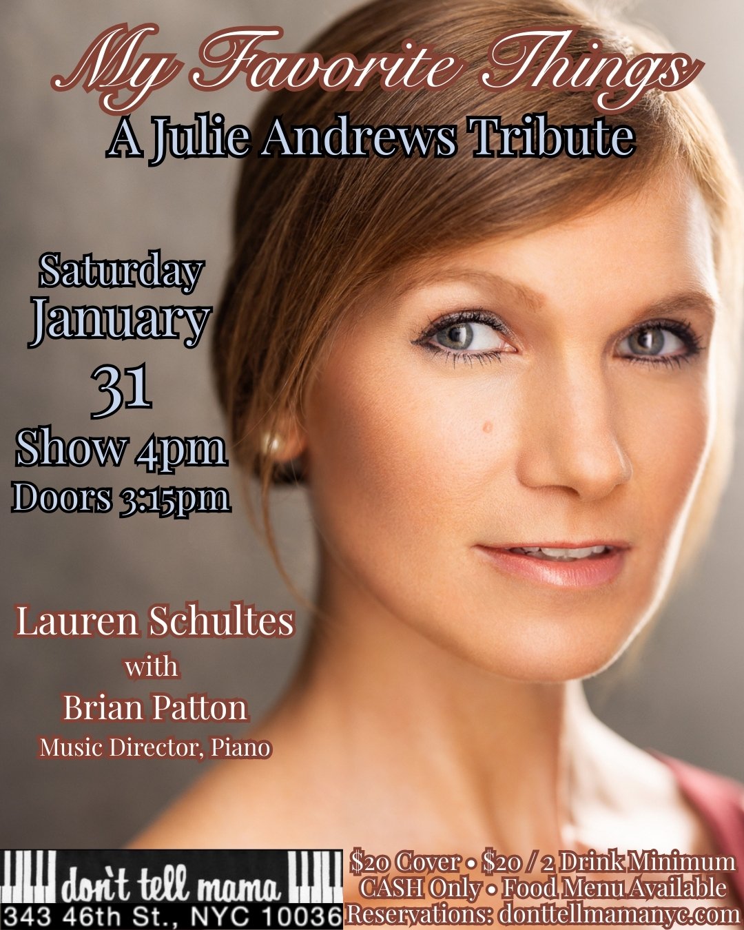 "My Favorite Things: A Julie Andrews Tribute" at Don't Tell Mama NYC 