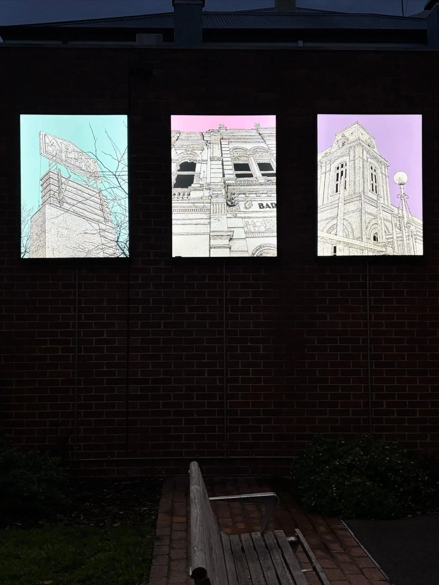 Getting in some final looks of DrawnOut the Exhibition. 
Thanks again to @artandindustryfestival and @hobsonsbaycc  for selecting and featuring my work. 
Thank you @industrialartsignco for installation perfection. 

I&rsquo;m not sure exactly when it