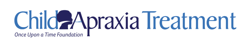 Logo for Child Apraxia Treatment with the slogan 'Once Upon a Time Foundation'