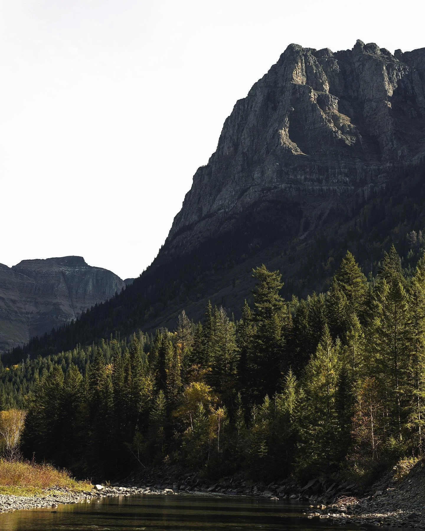 Aptly named Rocky Mountains.