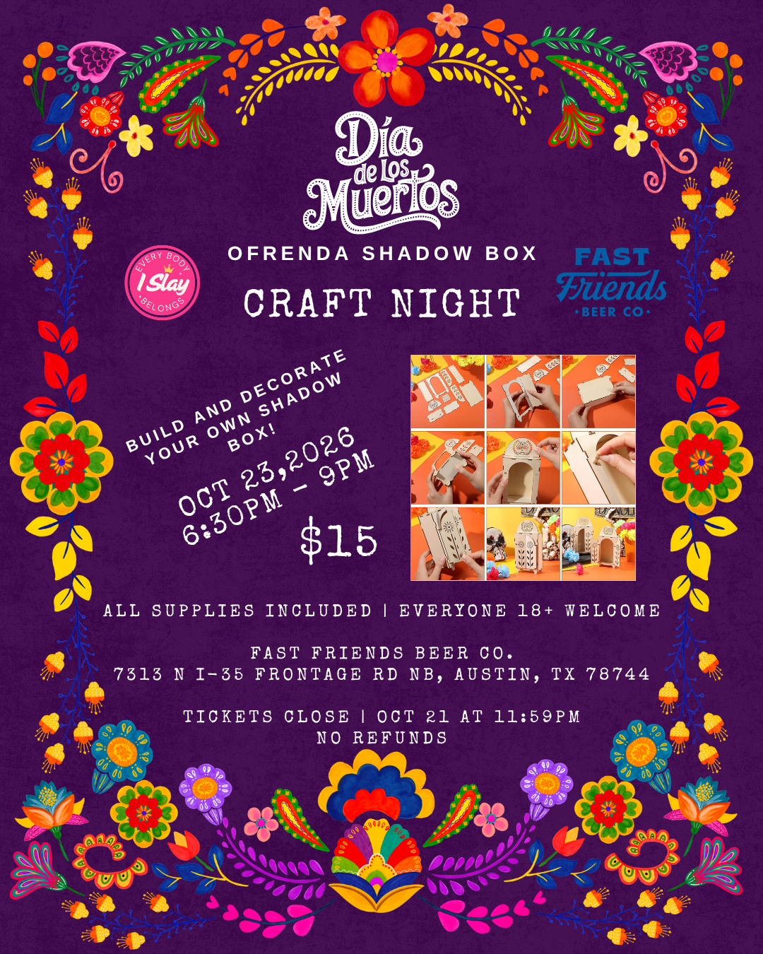 Día De Los Muertos Craft Night