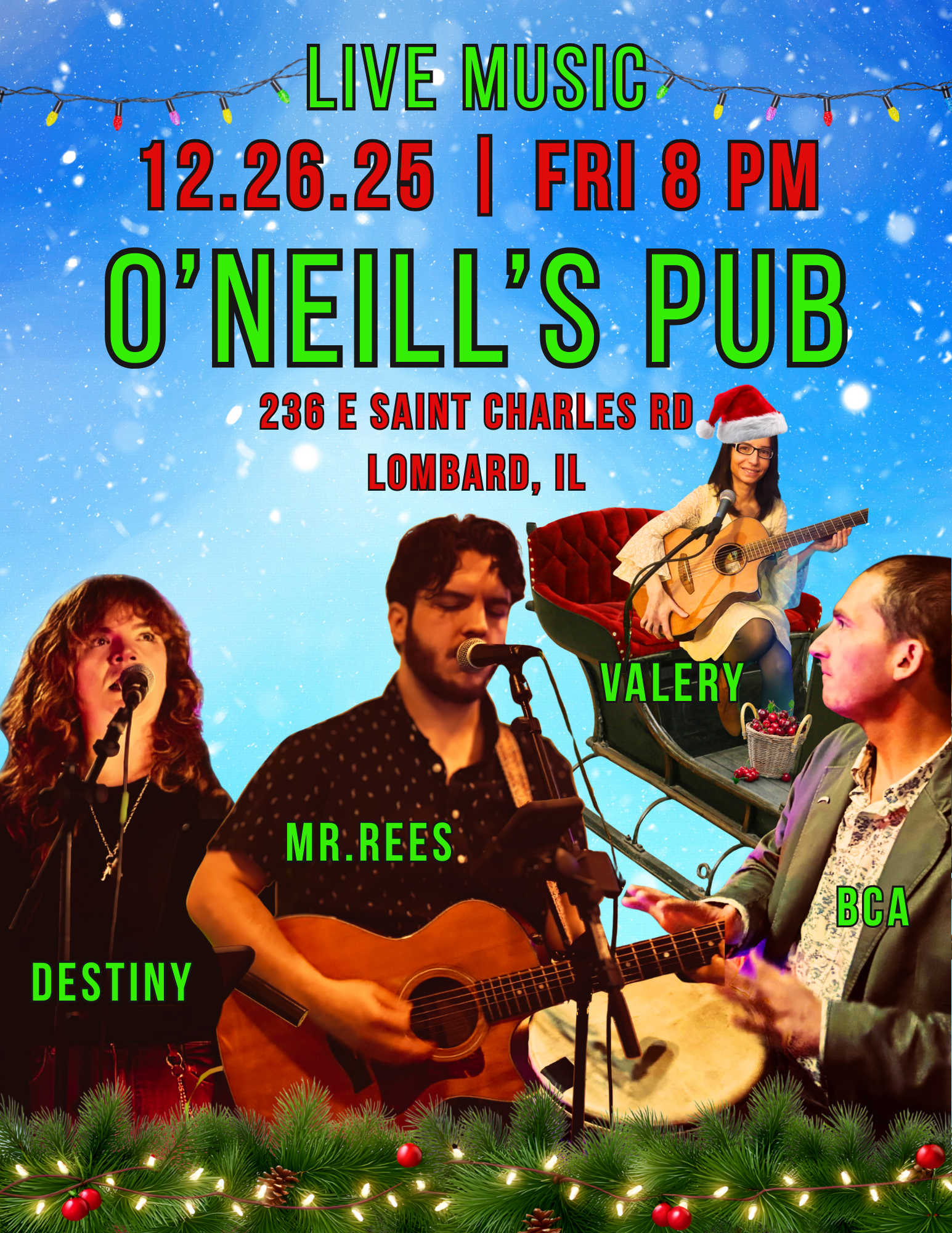 Mr. Rees, BCA, + Destiny @ O'Neill's Pub