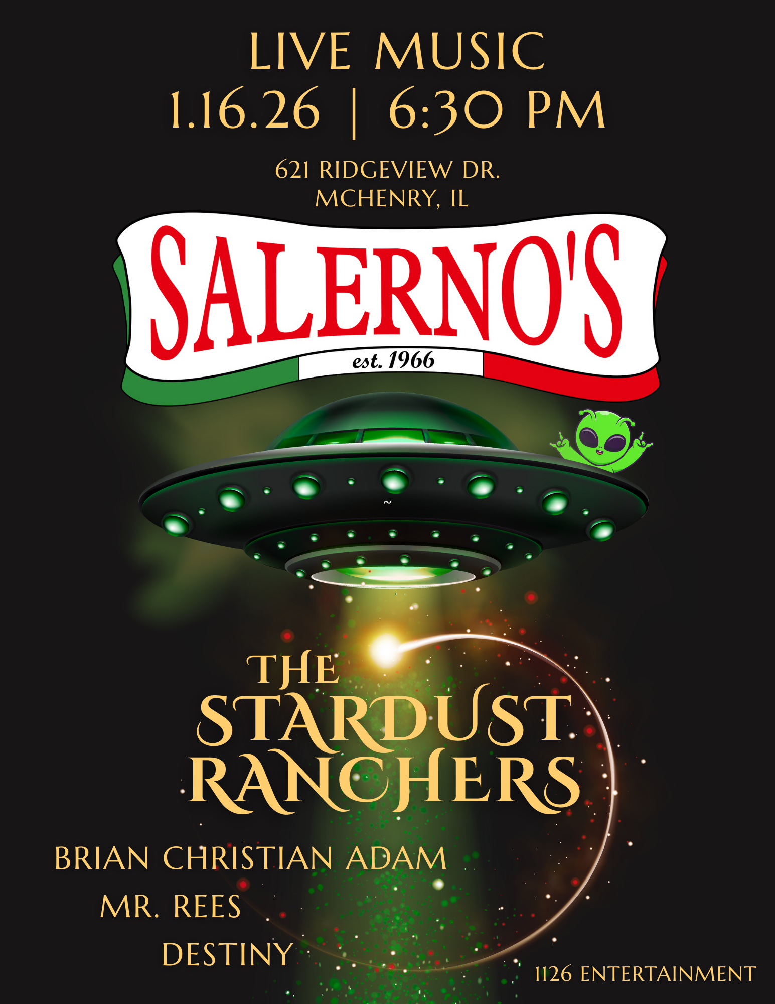 The Stardust Ranchers LIVE @ Salerno's Pizzeria & R. Bar 