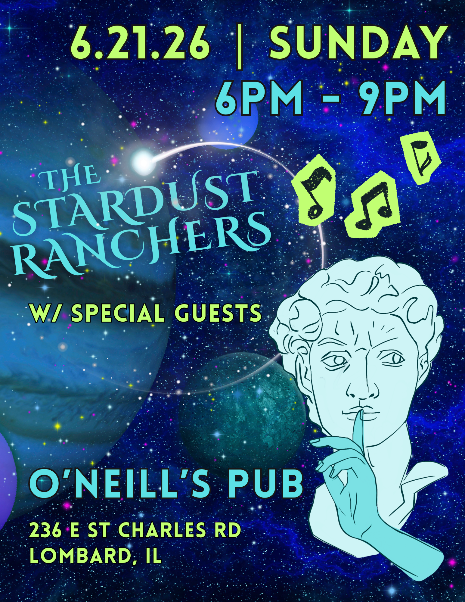 The Stardust Ranchers w/ Special Guests @ O'Neill's Pub in Lombard, IL
