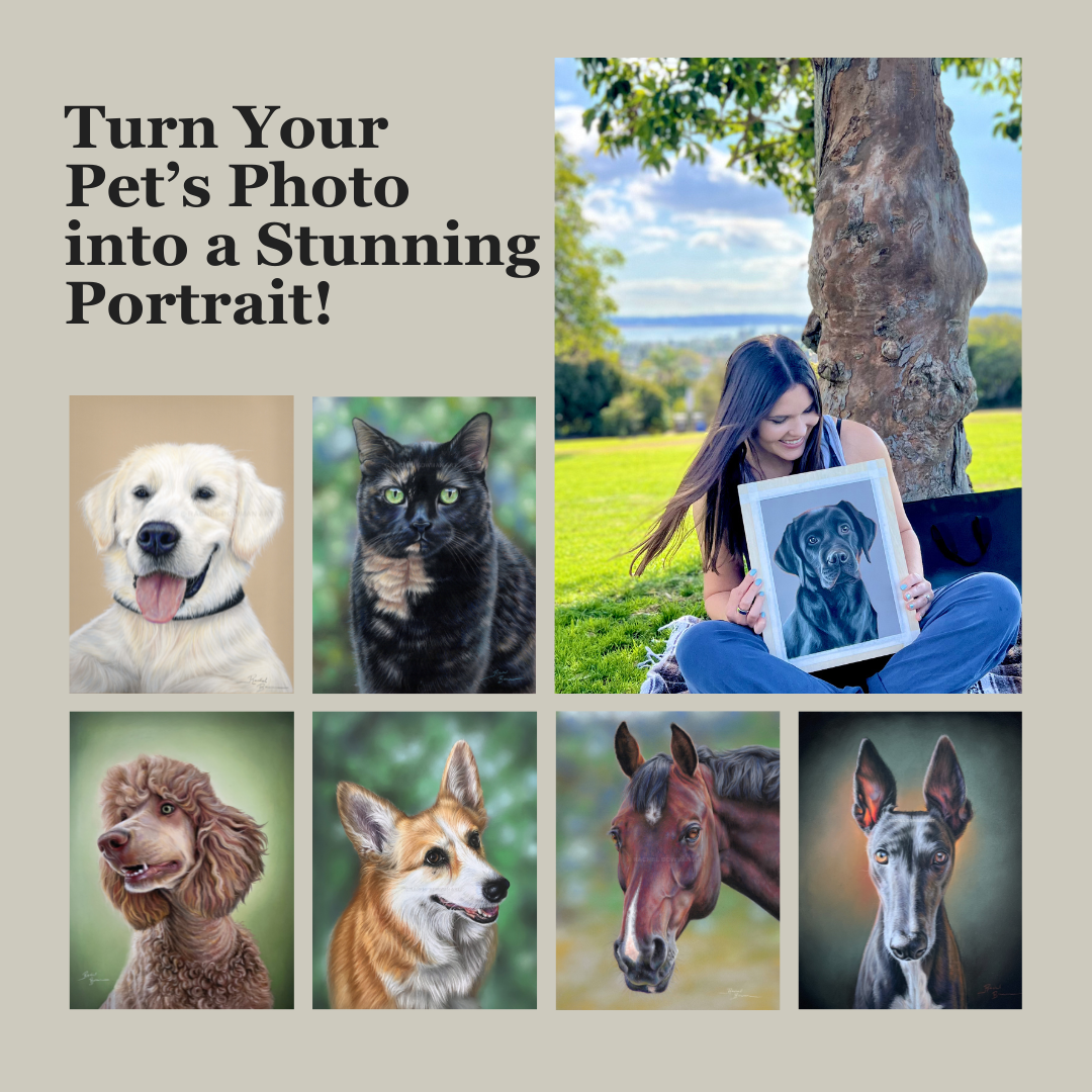 Custom Hand-Drawn Pastel Pet Portrait