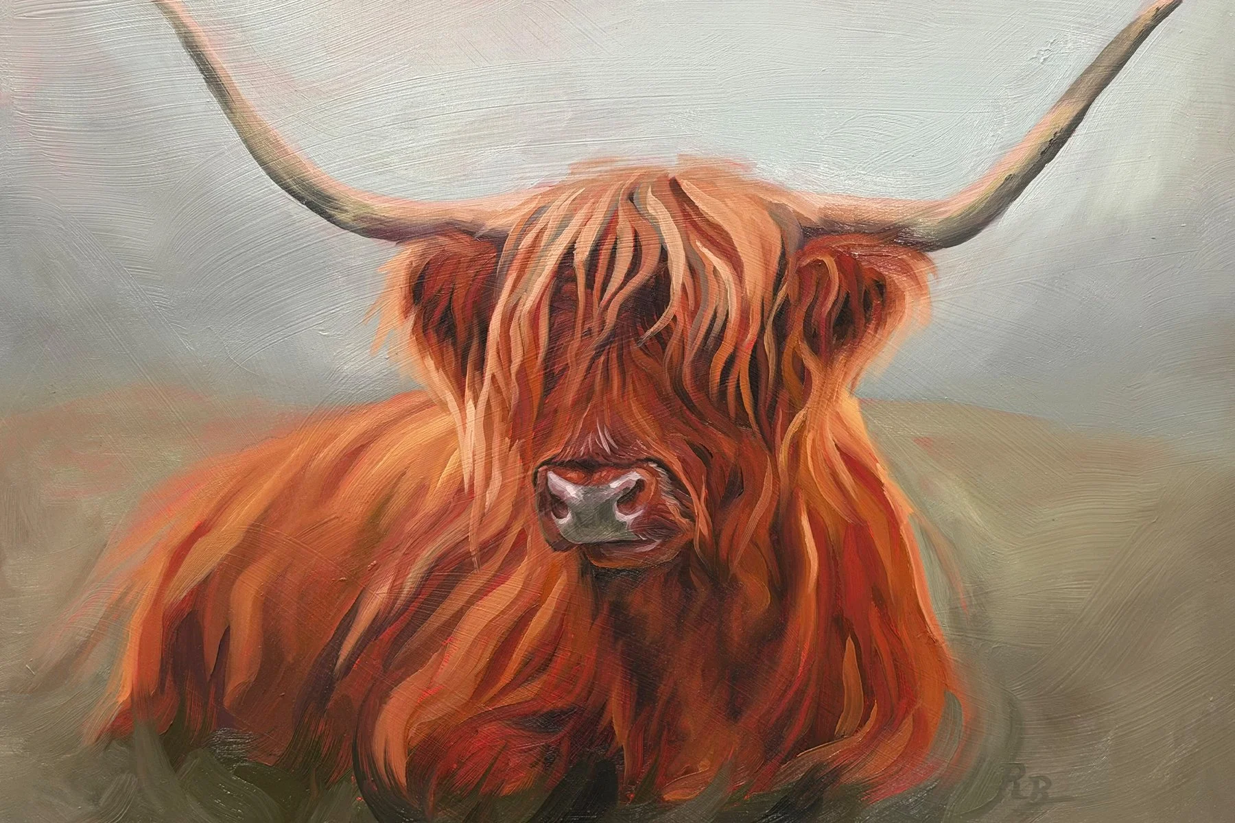 Highland Cow, 12x16 (For Sale)