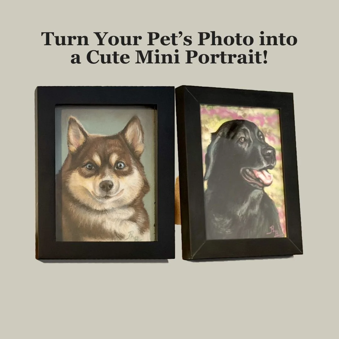 Custom Mini Framed Pet Portrait