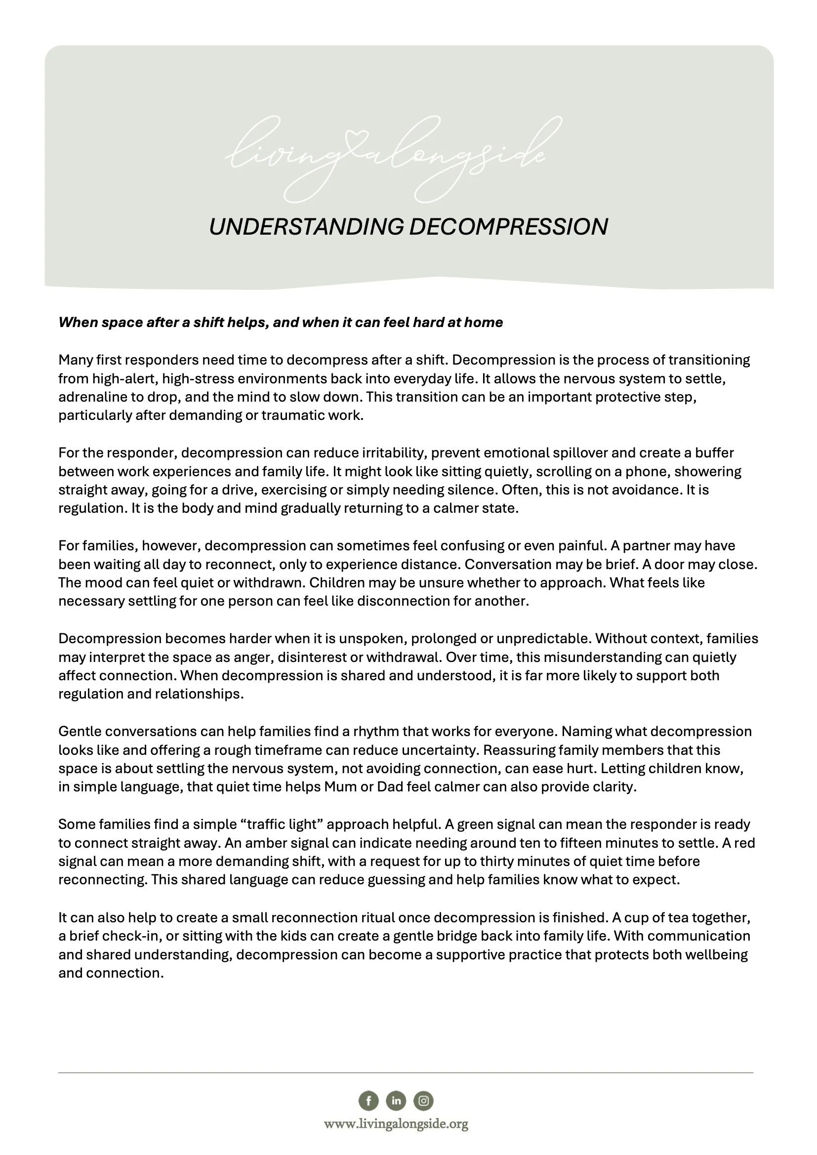 Understanding decompression