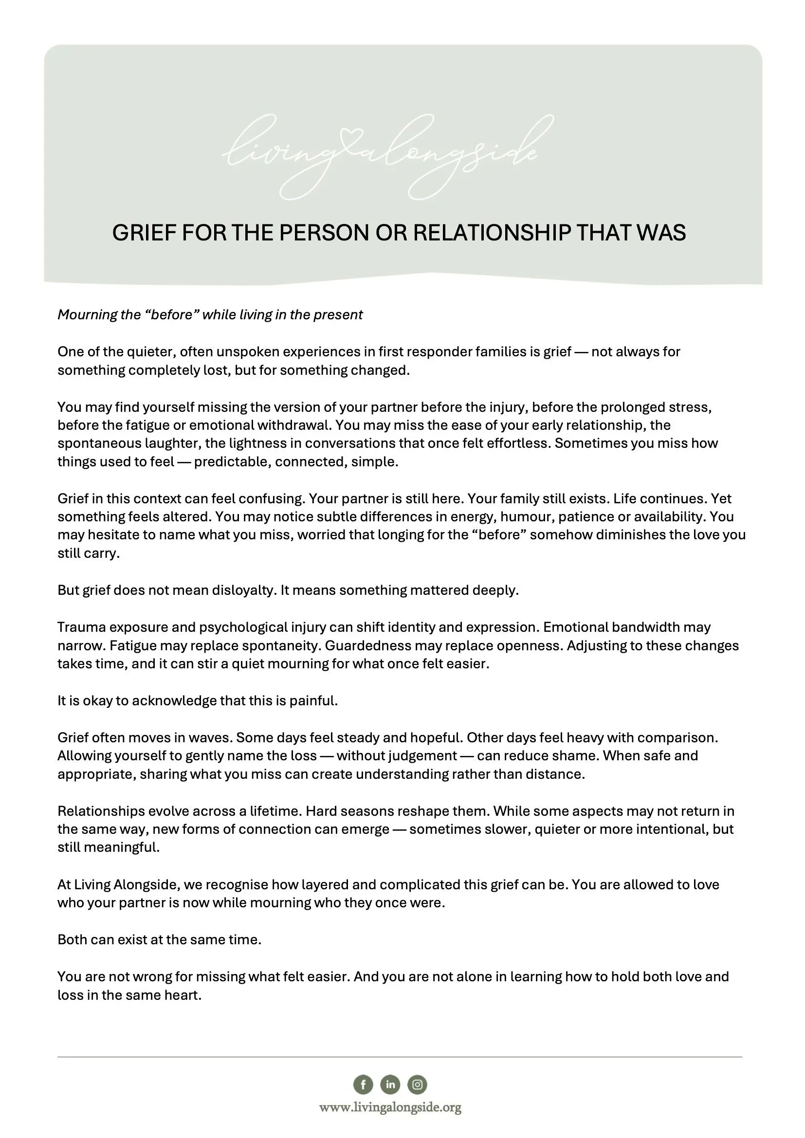 A different type of Grief