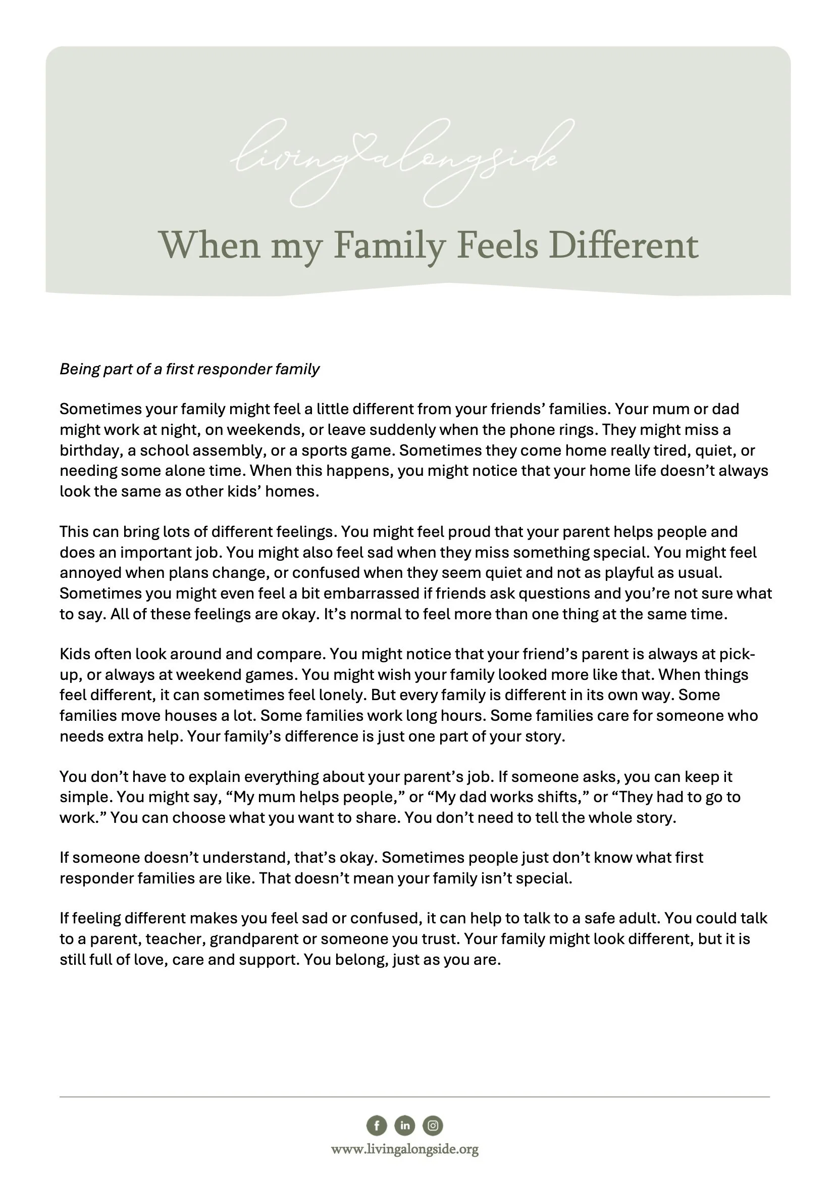 When my Family Feels Different