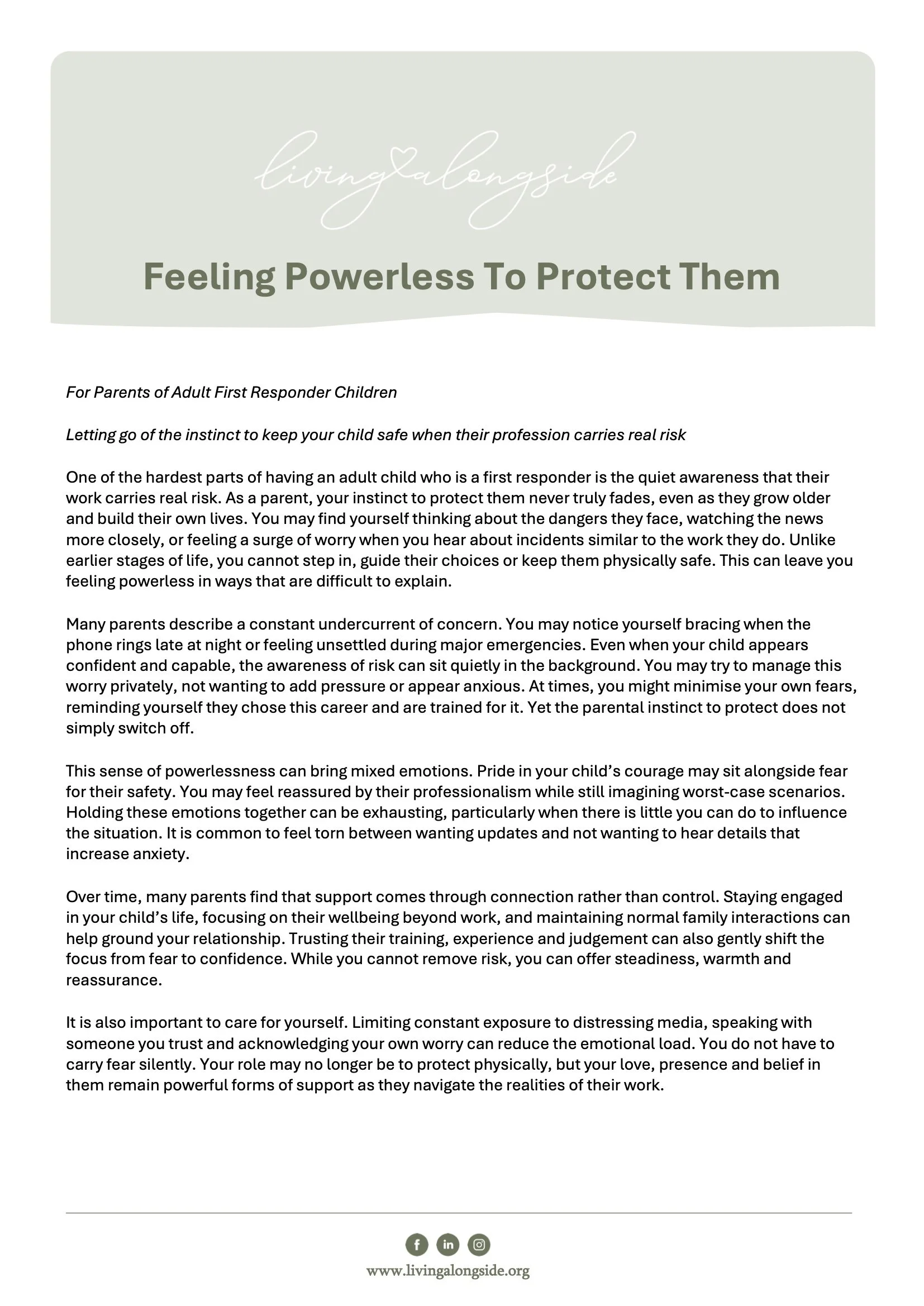 Feeling Powerless To Protect Them