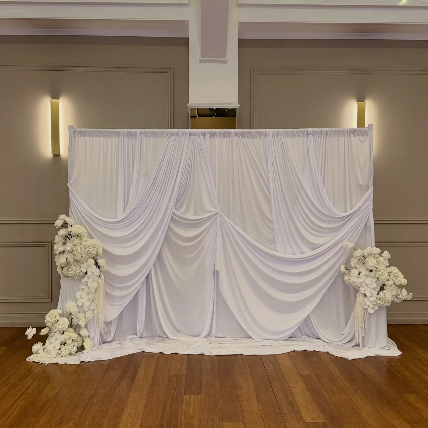 Where soft draping meets timeless elegance 🤍✨
Layered textures, flowing fabric, and delicate florals creating the perfect romantic backdrop

Simple, luxe, and effortlessly beautiful 🤍

Book now to secure your date ✨

#drapingdecor #weddingstylist #