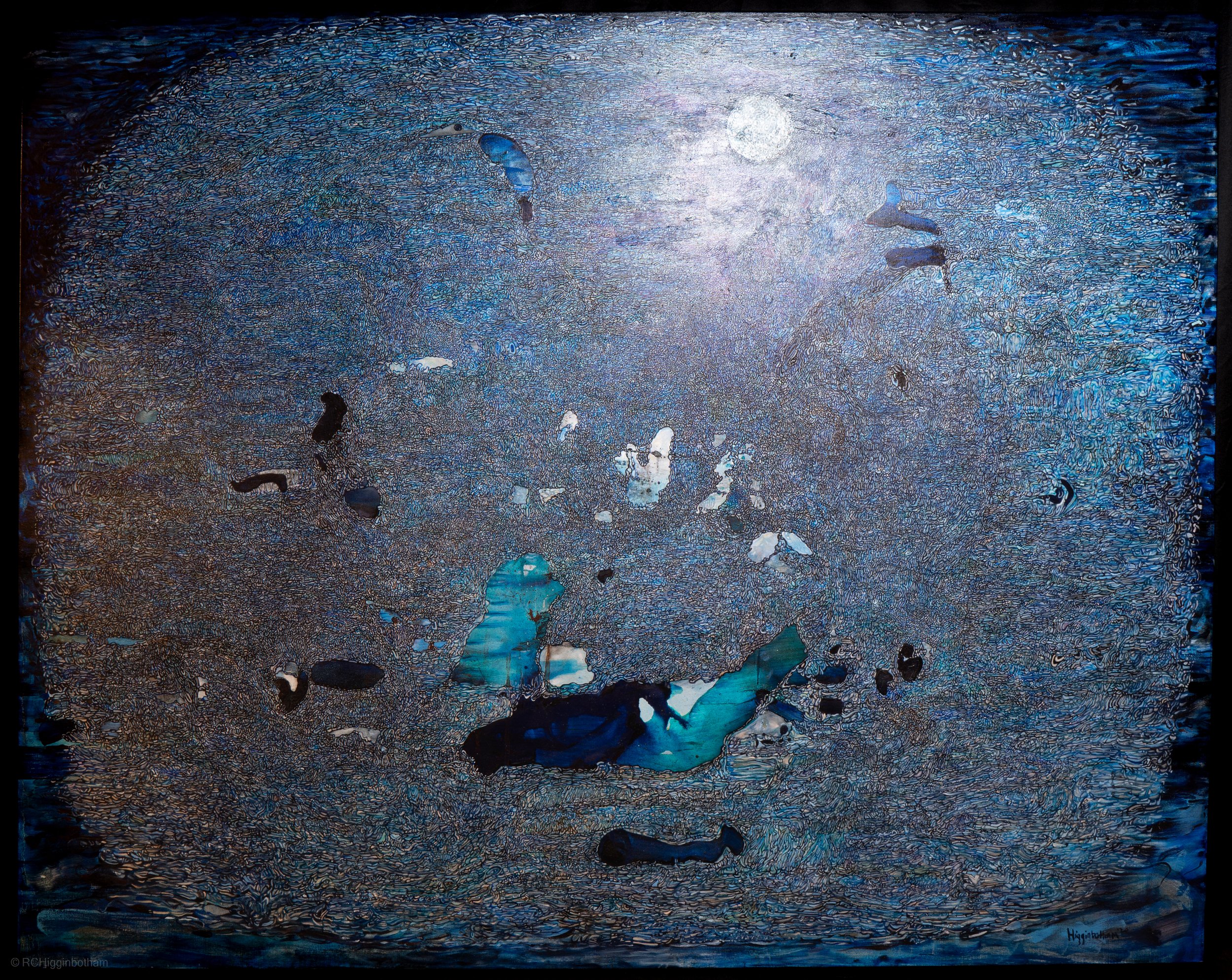 Theia's Impact, 2024. Oil on canvas - 60 x 48 in.