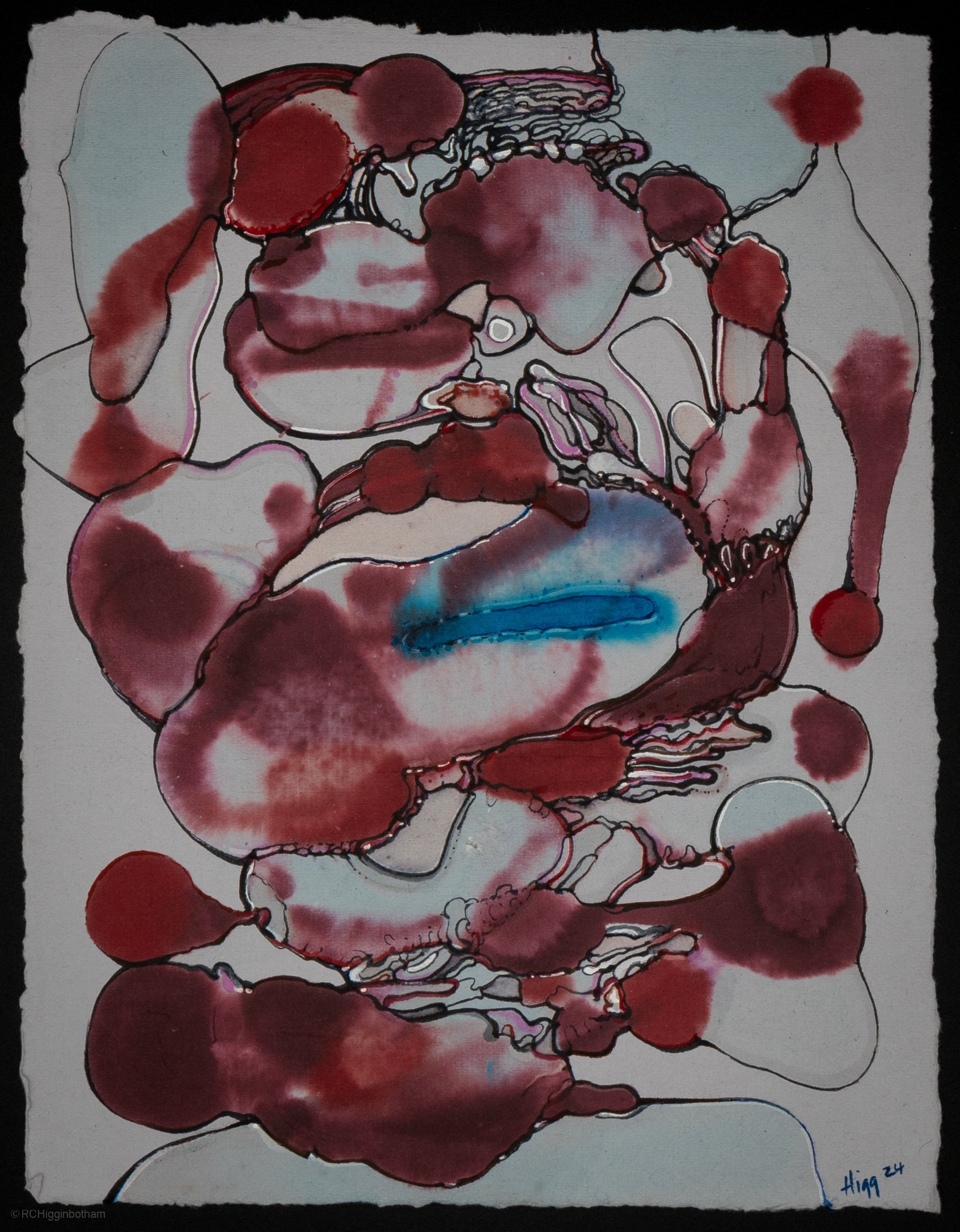 Smithereens, 2024. Watercolor and ink on paper - 8 x 10 in.