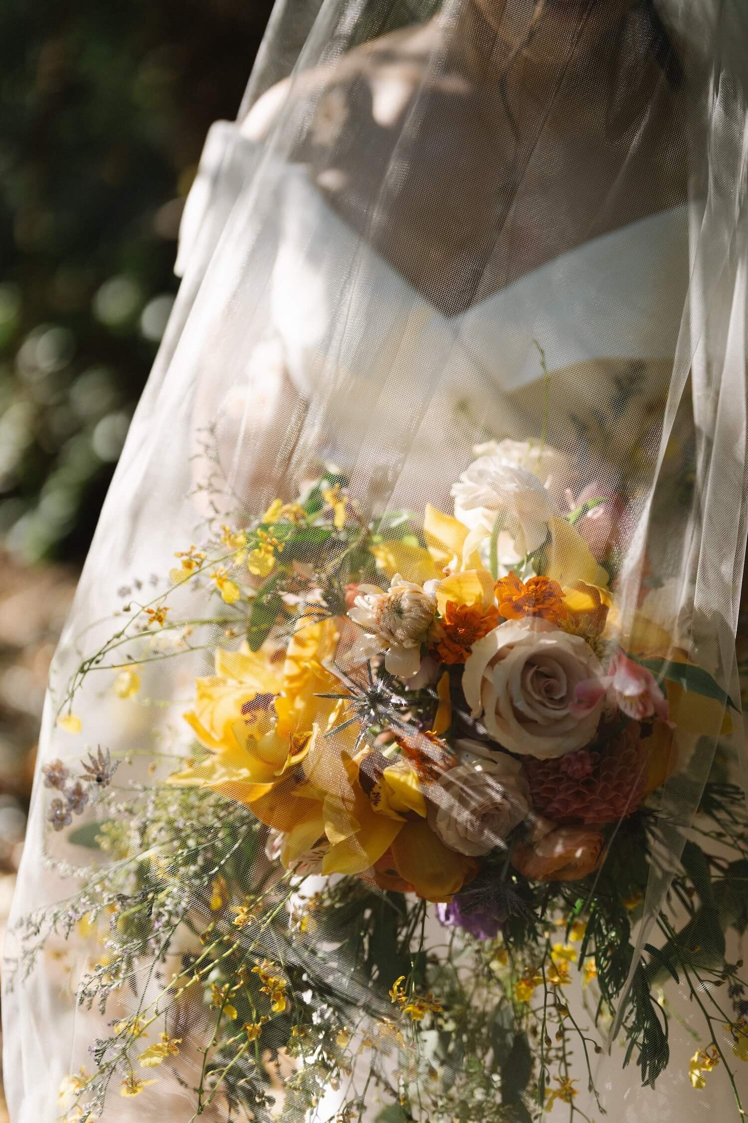 flower bouquet held by a bride