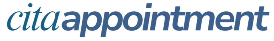 Text saying 'cita appointment' in blue font.