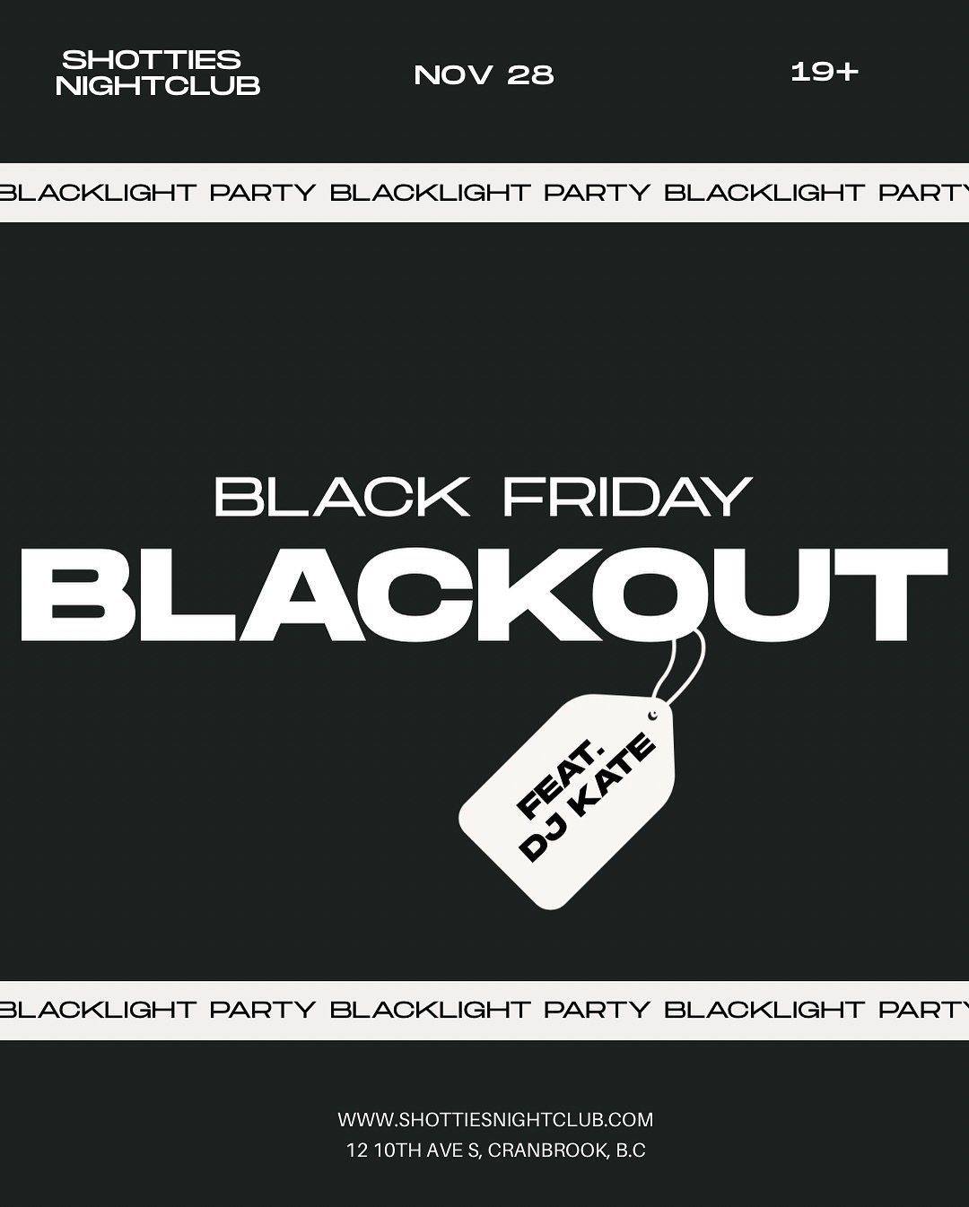 BLACK FRIDAY BLACKOUT: BLACKLIGHT PARTY