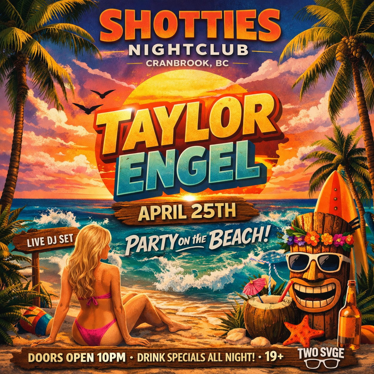 Taylor Engel’s party on the beach @ shotties nightclub