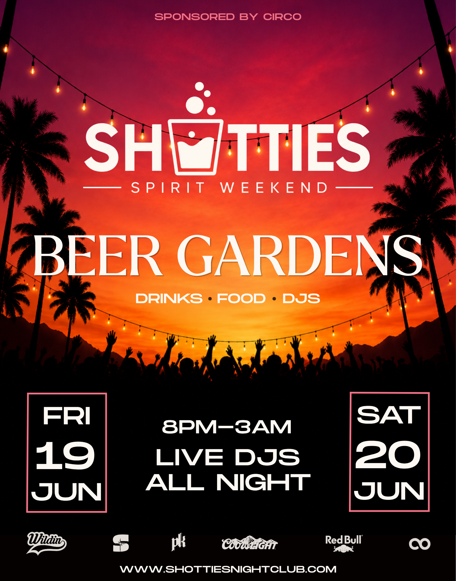 SHOTTIES SPIRIT WEEKEND: BEER GARDENS 2026