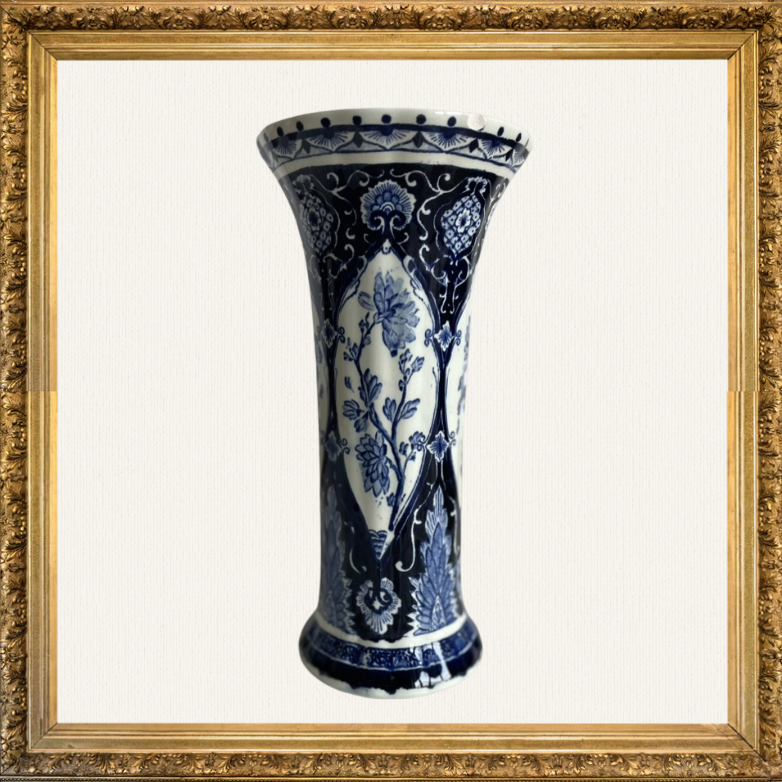Delft Blue Floral Vase