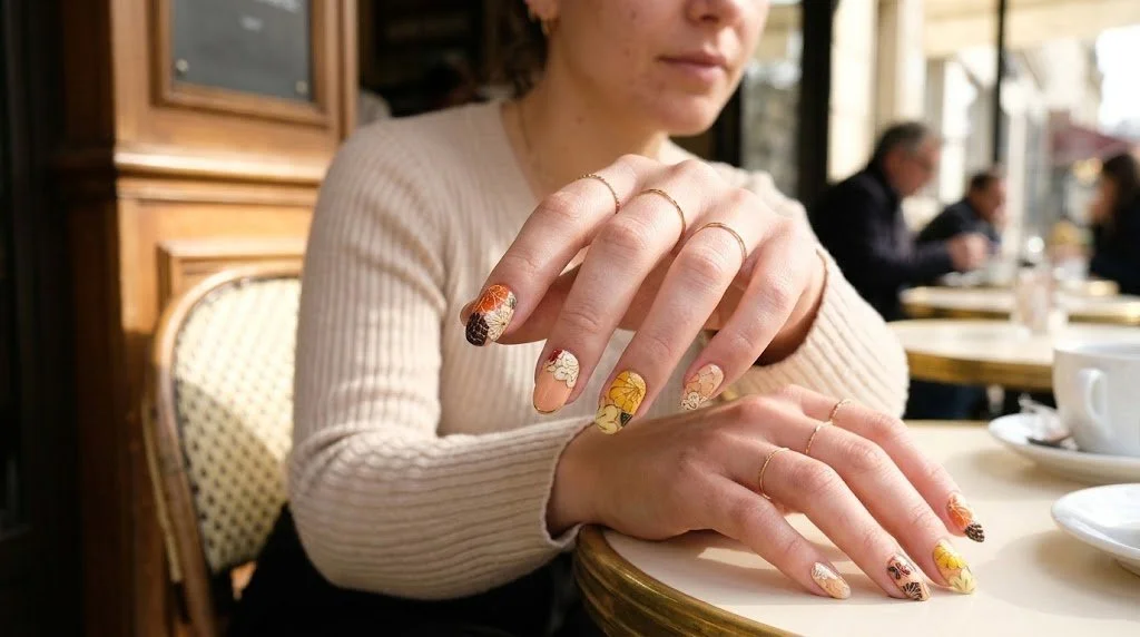 Press On Nails Jardin Impérial Fait Main 3D - TrexNails.jpg
