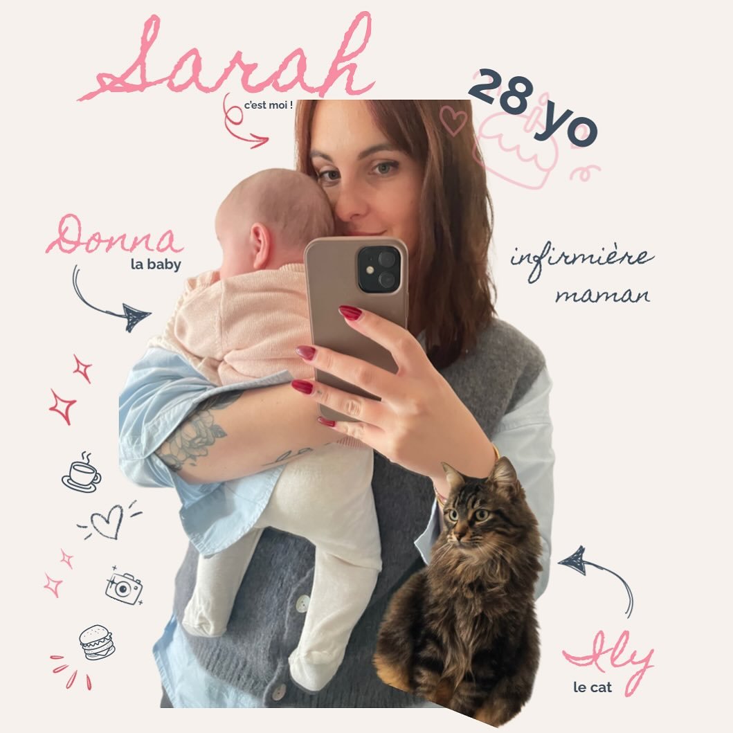 | 𝗛𝗲𝗹𝗹𝗼, moi c&rsquo;est 𝗦𝗮𝗿𝗮𝗵. 🌸

infirmi&egrave;re de m&eacute;tier et maman 𝘪𝘮parfaite d&rsquo;une petite tornade : 𝗗𝗼𝗻𝗻𝗮. 🍼

vraie vie, tips, gal&egrave;res et fails, coups de coeur et d&eacute;couvertes. 🧺🍼🩷🌱💬

si tu aime