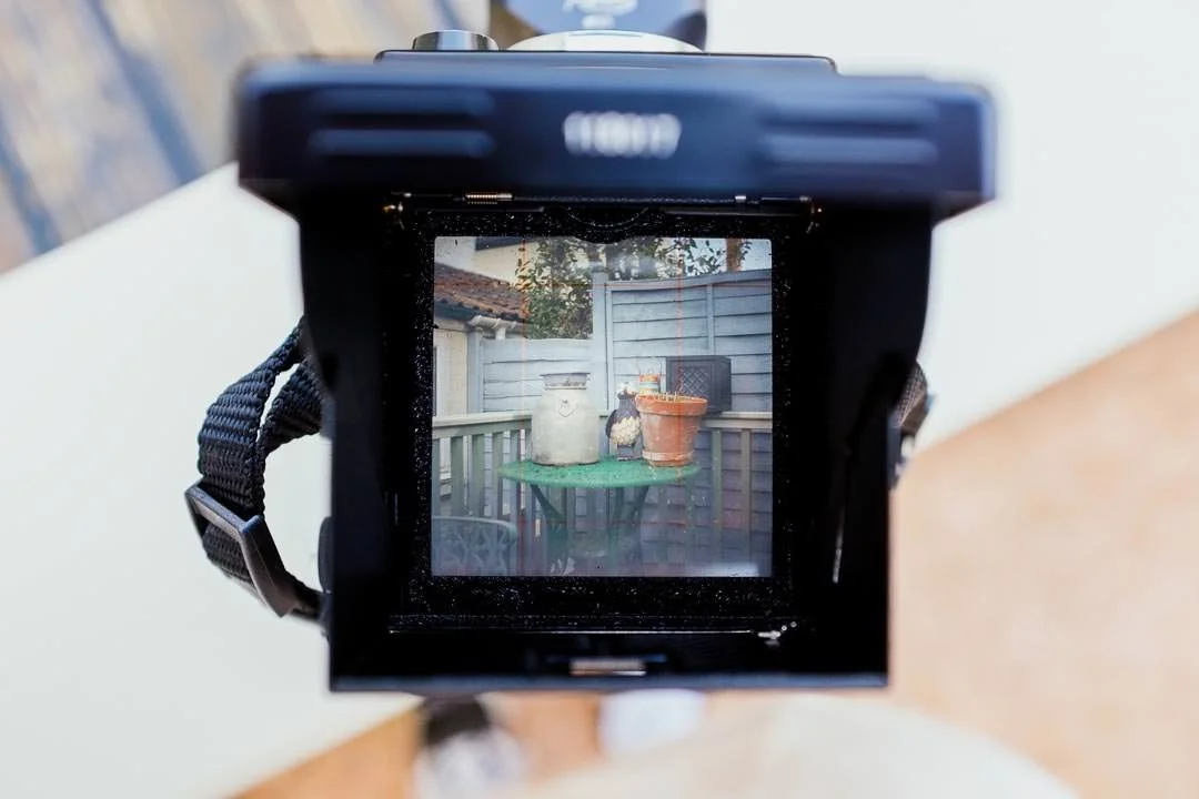 Yashica Mat-124G waist level viewfinder.